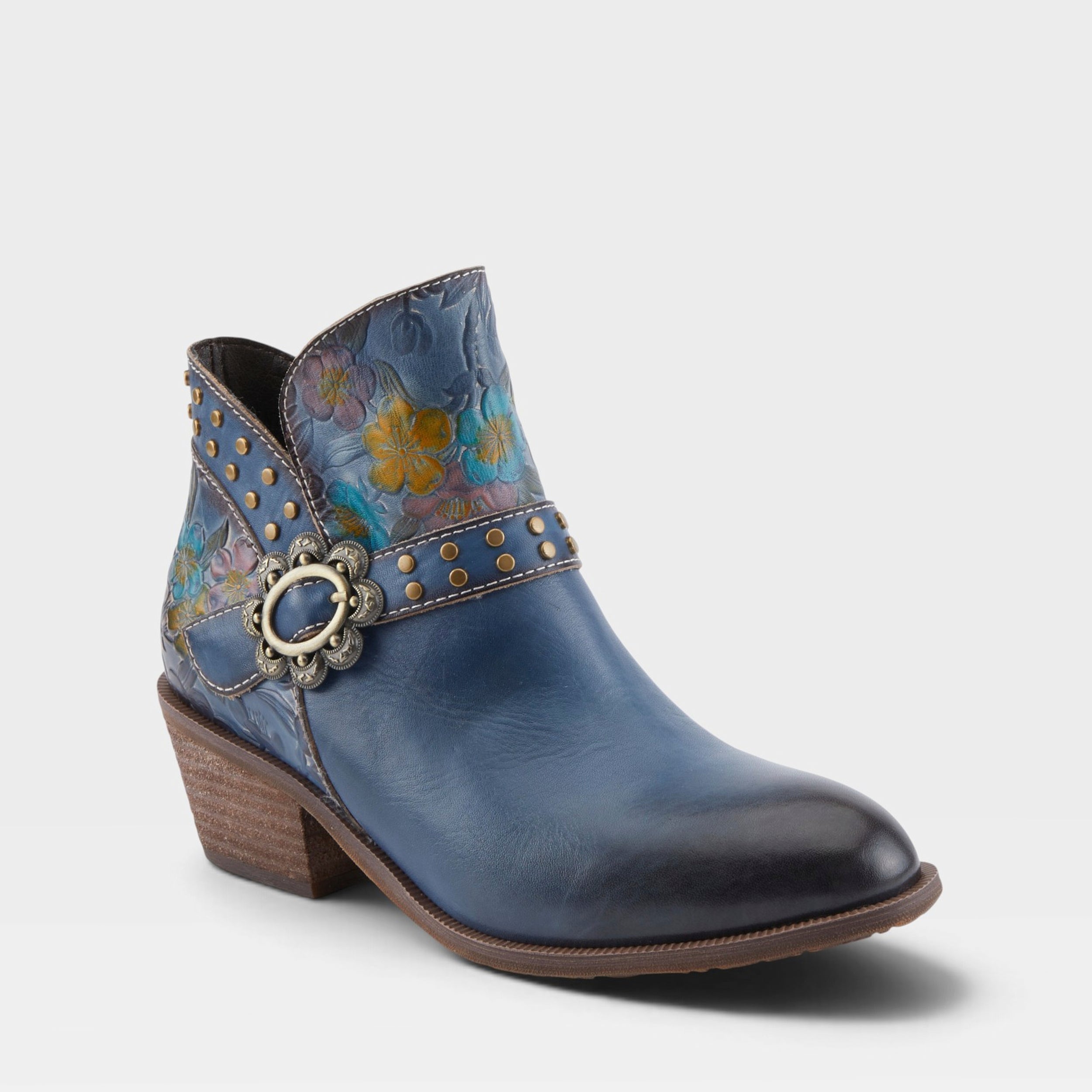 L'Artiste DAINTYLADY BOOTS in BLUE MULTI, front view