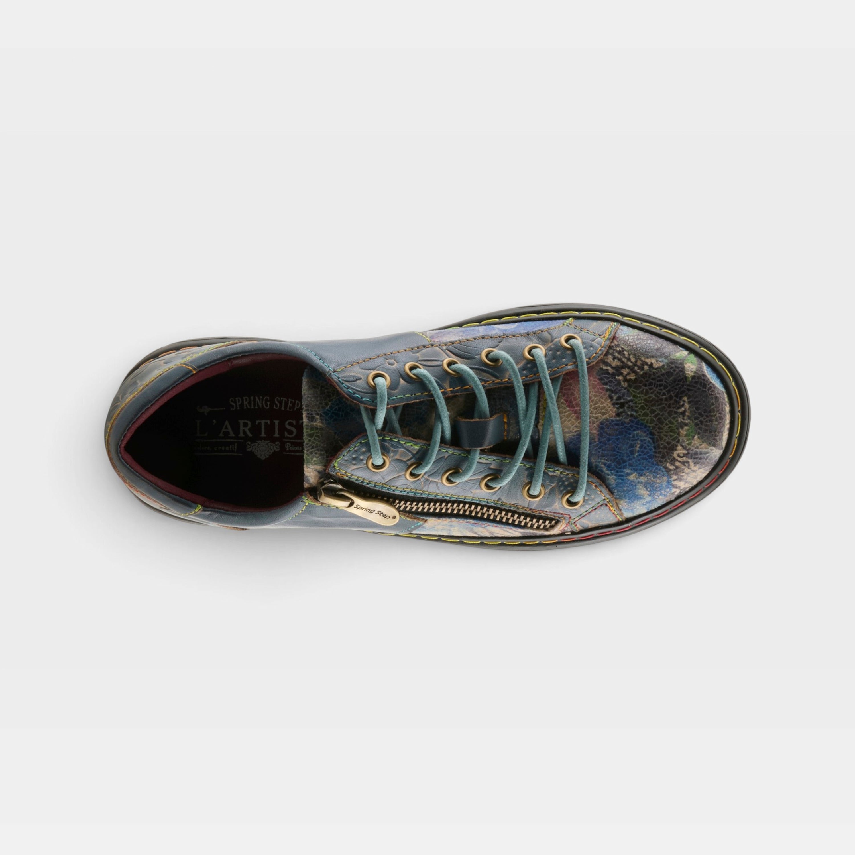 L'Artiste Danli-Bloom sneaker shoes in Blue Multi, top view
