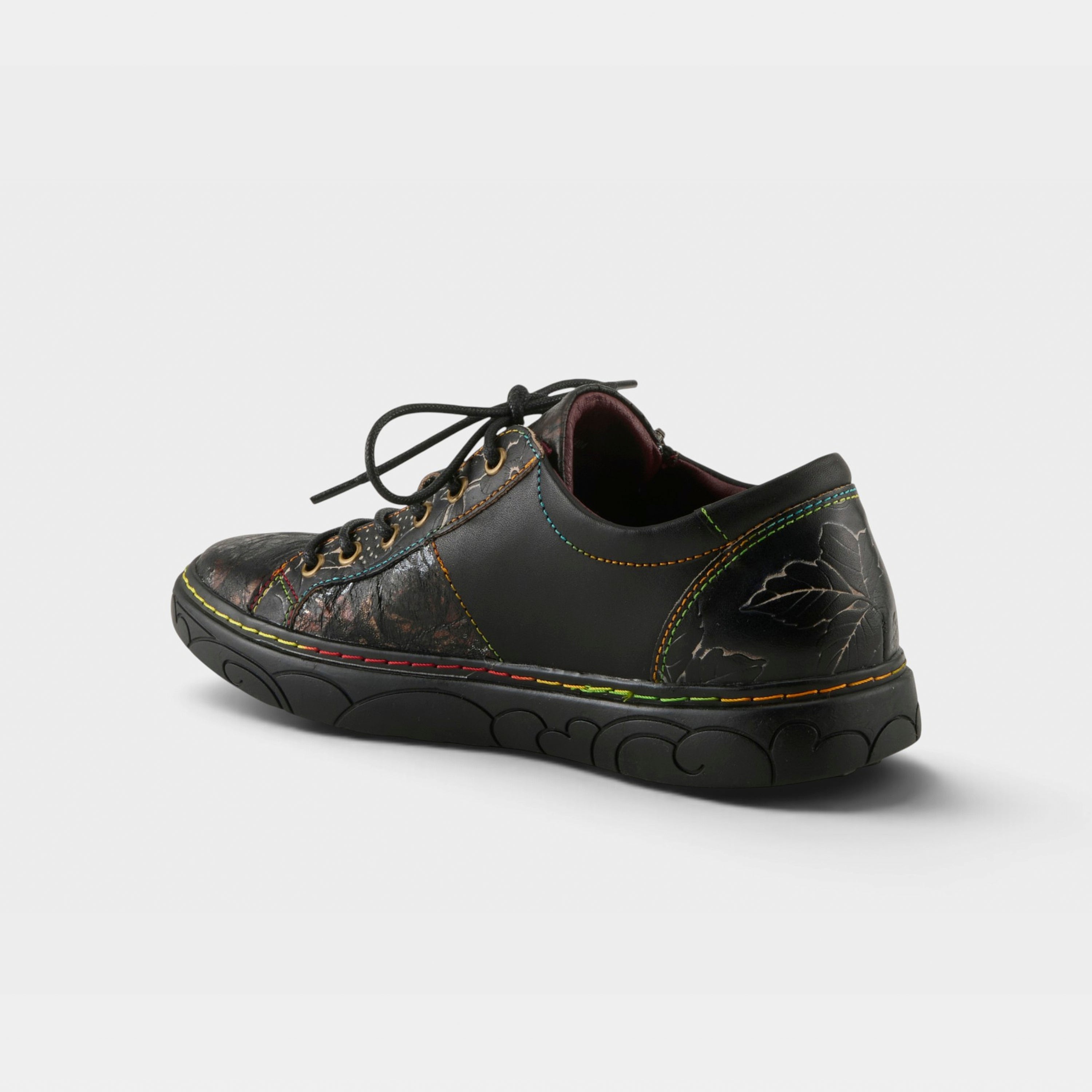 L'Artiste Danli-Bloom sneaker shoes in Black Multi, alternate angle view