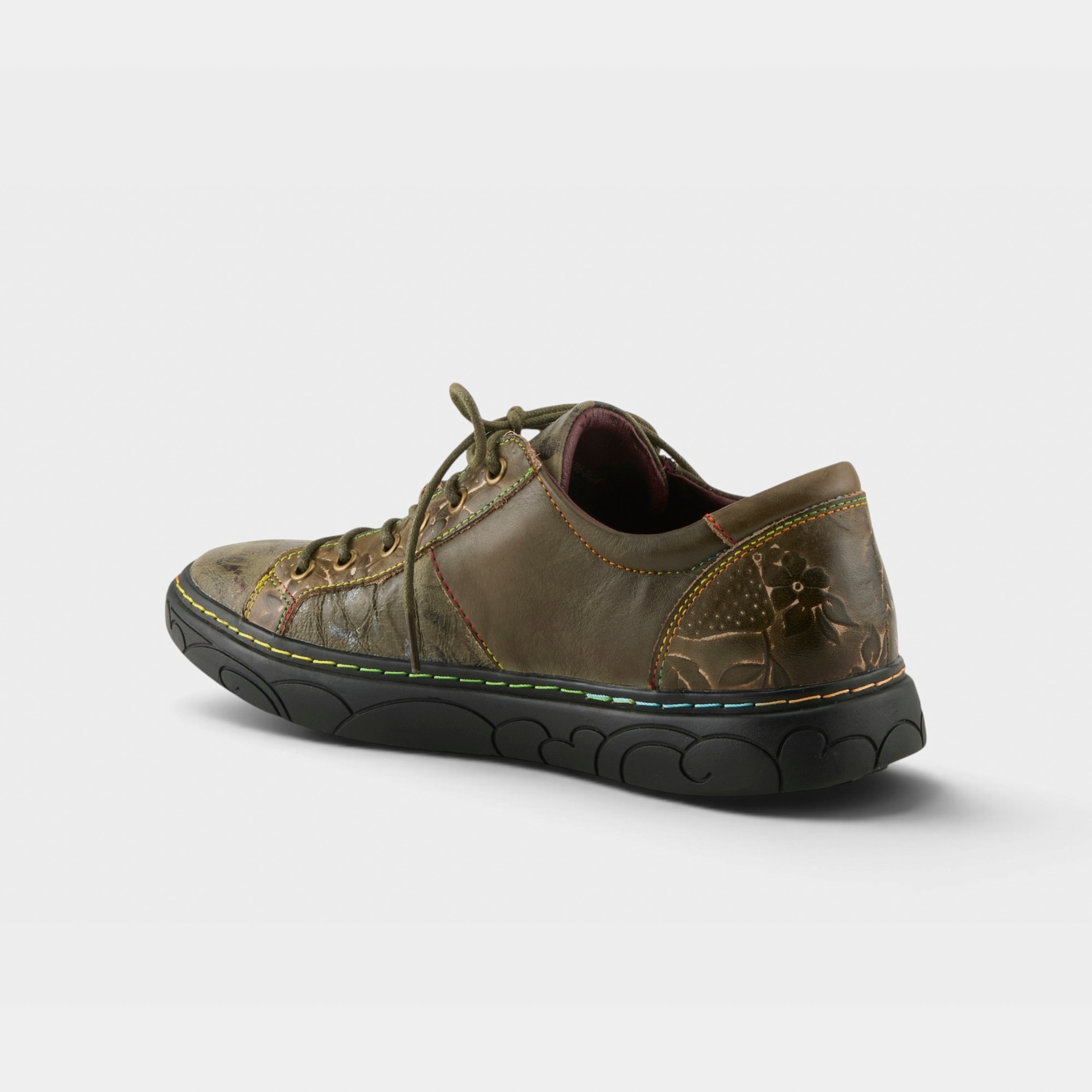 L'Artiste Danli-Bloom sneaker shoes in Olive Multi, alternate angle view