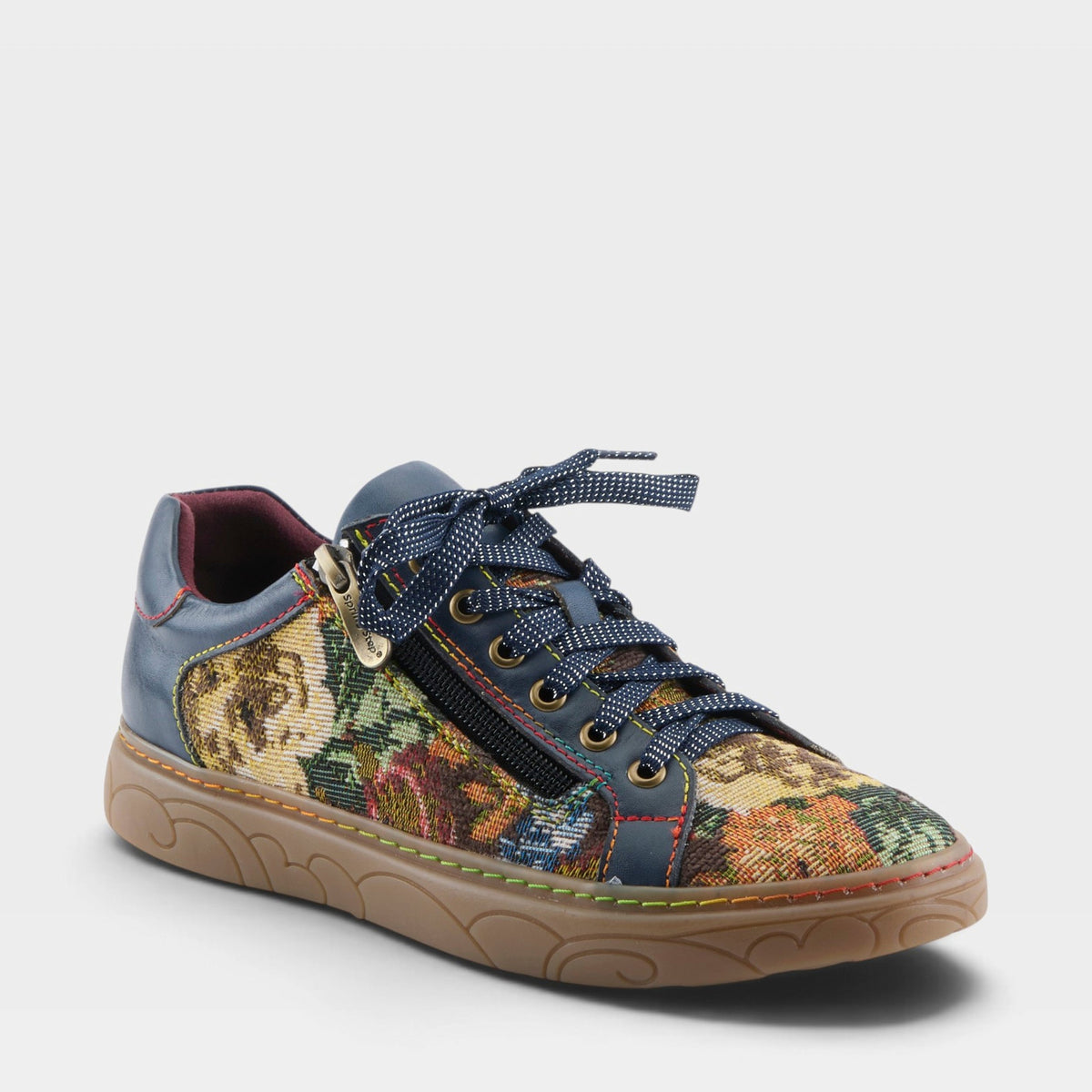 L'Artiste DANLI-FAB SNEAKER SHOE in NAVY MULTI, front view