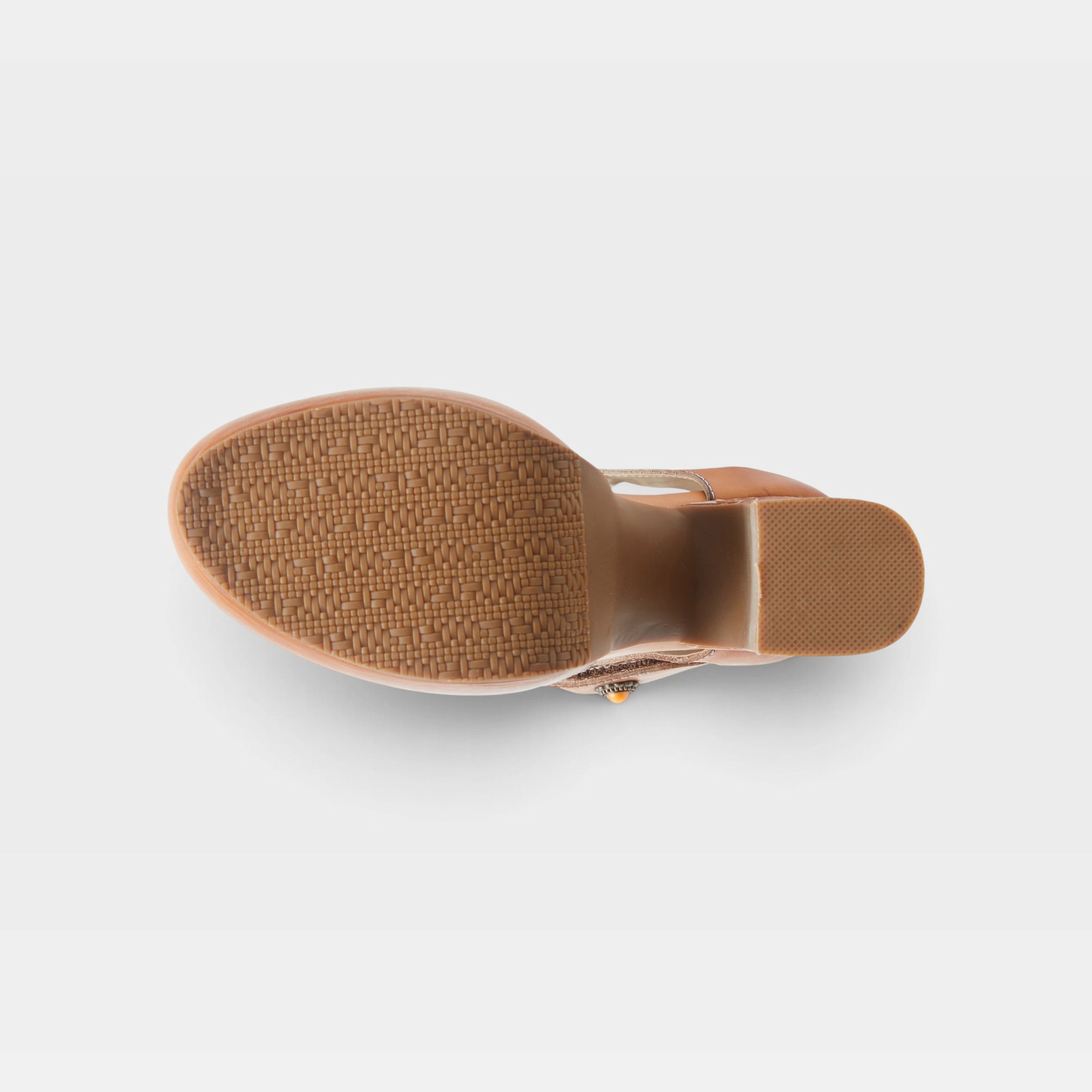 L'Artiste Debbihary Mary Jane shoes in Camel Multi, outsole view