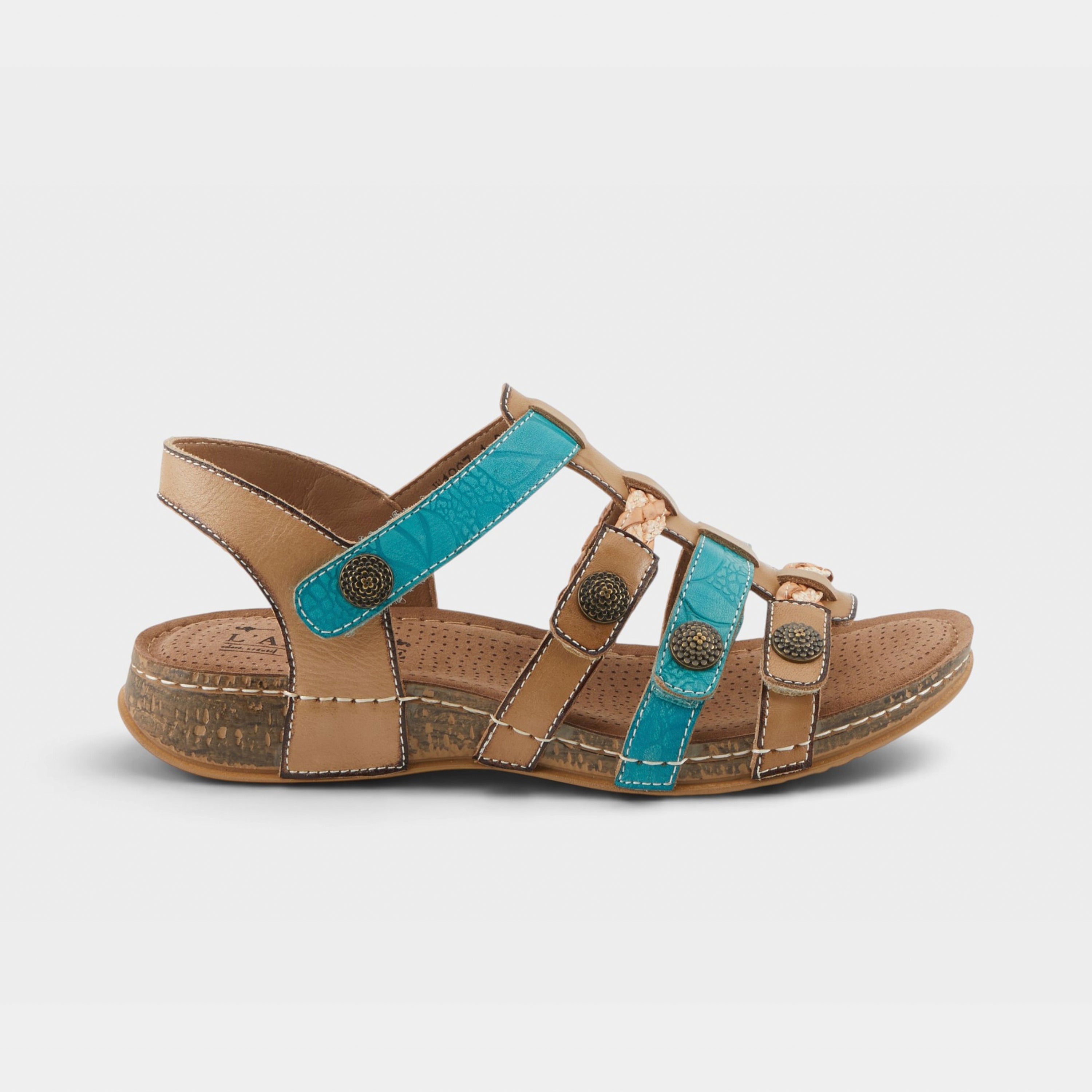 L'Artiste Delila sandals in Beige Multi, hero view