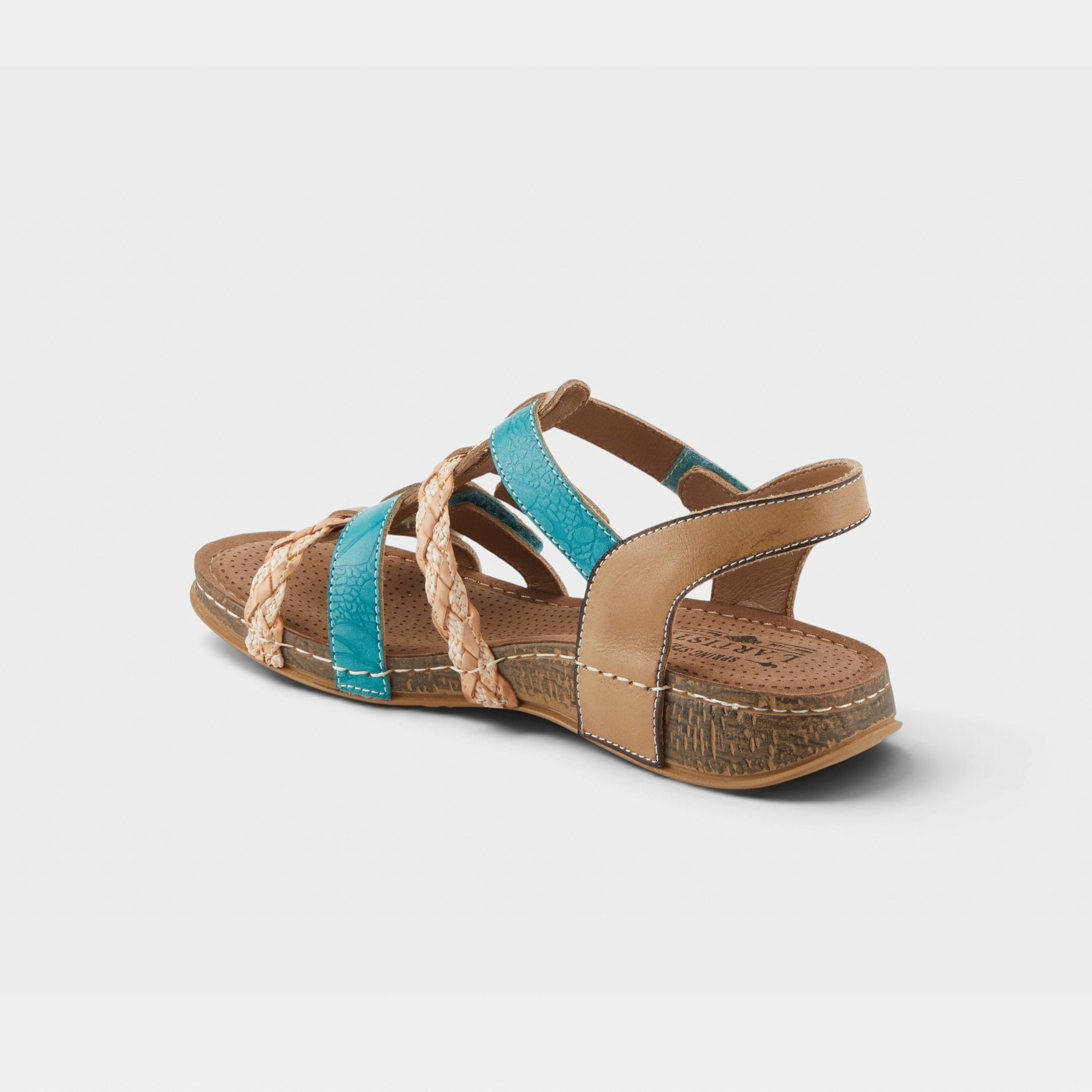 L'Artiste Delila sandals in Beige Multi, alternate angle view