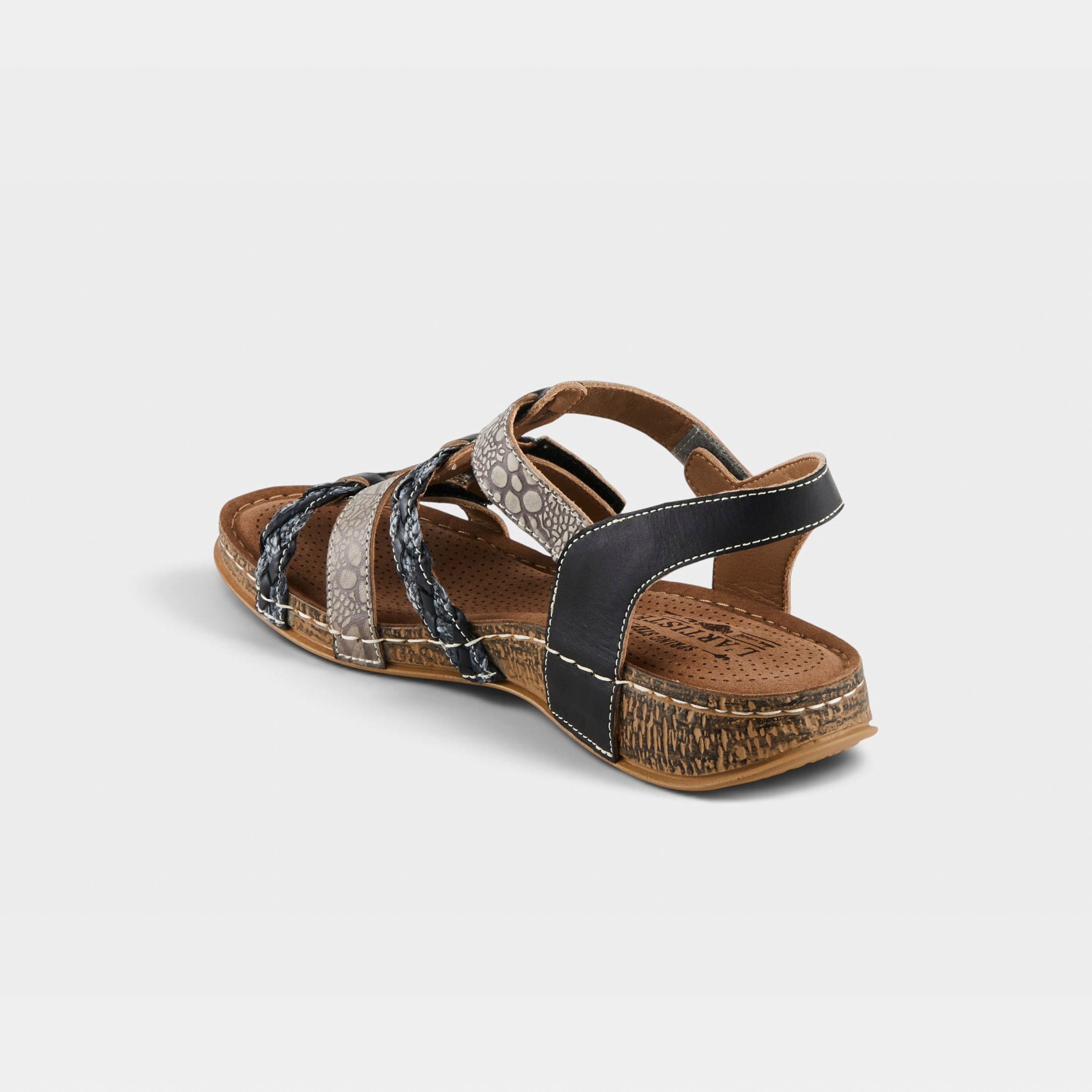L'Artiste Delila sandals in Black Multi, alternate angle view