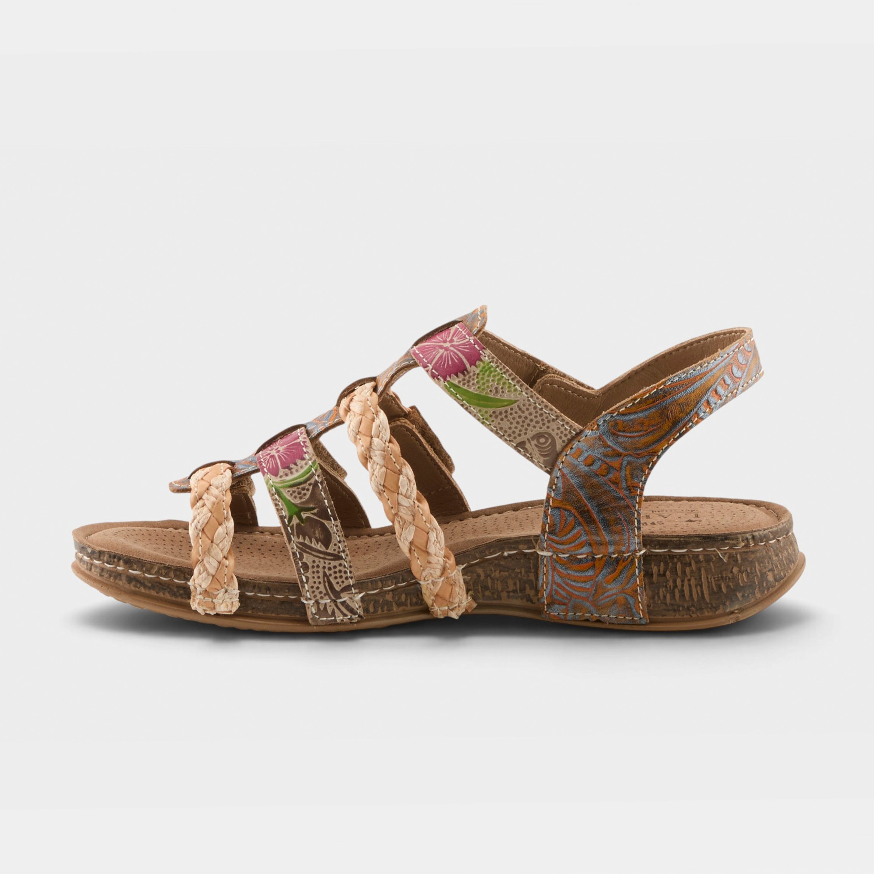 L'Artiste Delila sandals in Mango Multi, side view