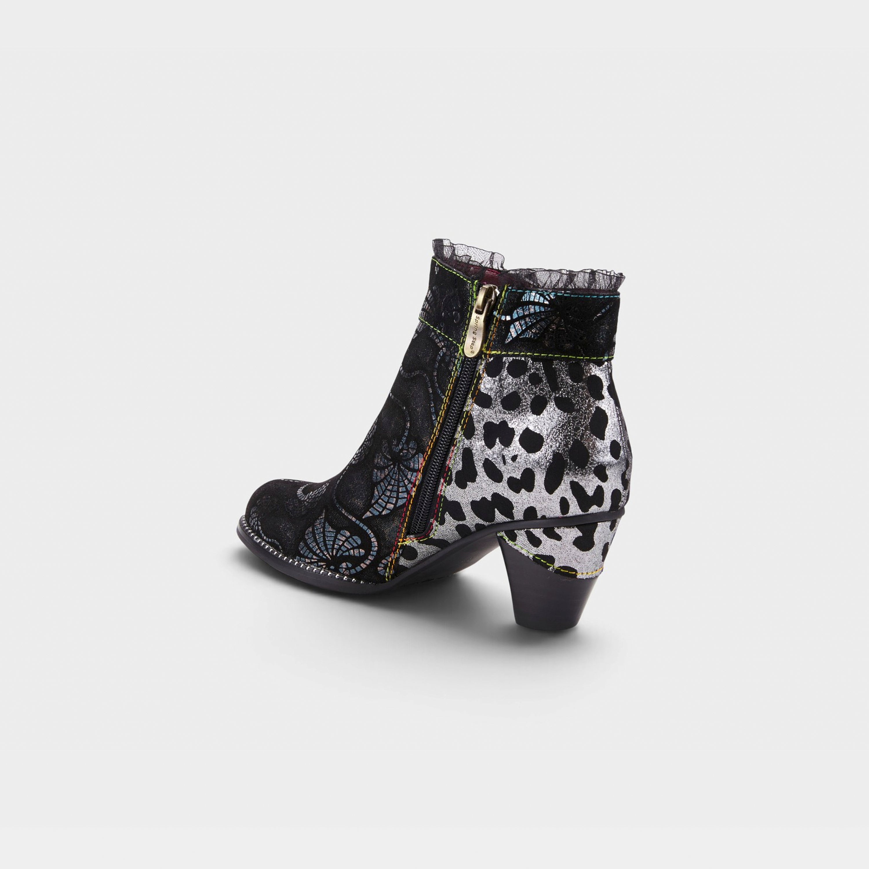 L'Artiste Dessa bootie in Black Multi, alternate angle view