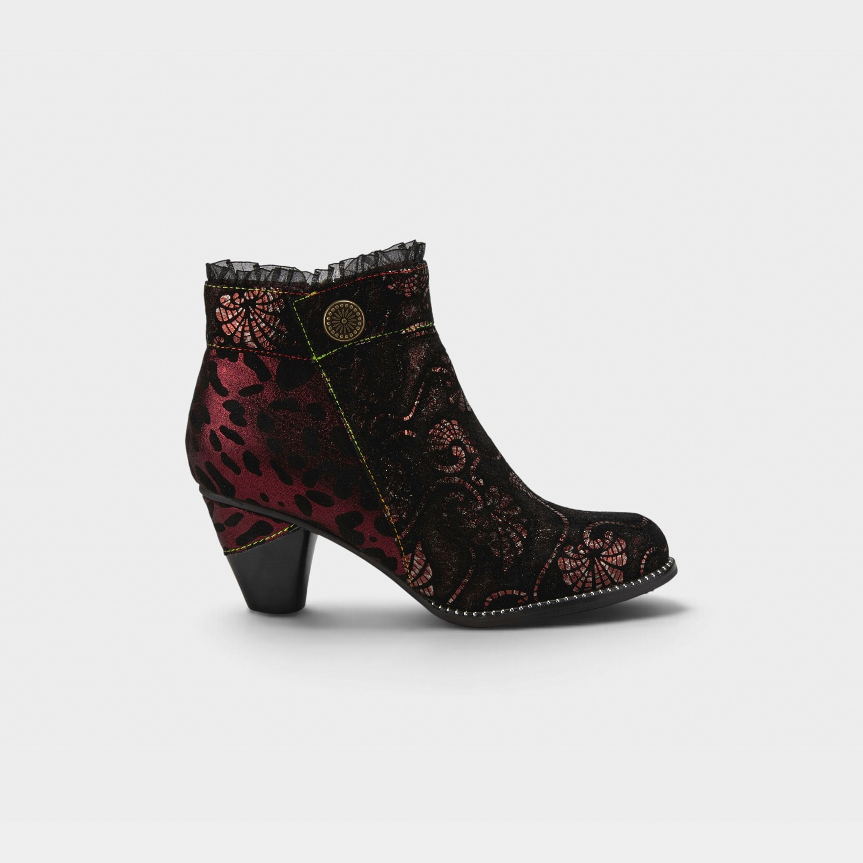 L'Artiste Dessa bootie in Bordeaux Multi, hero view