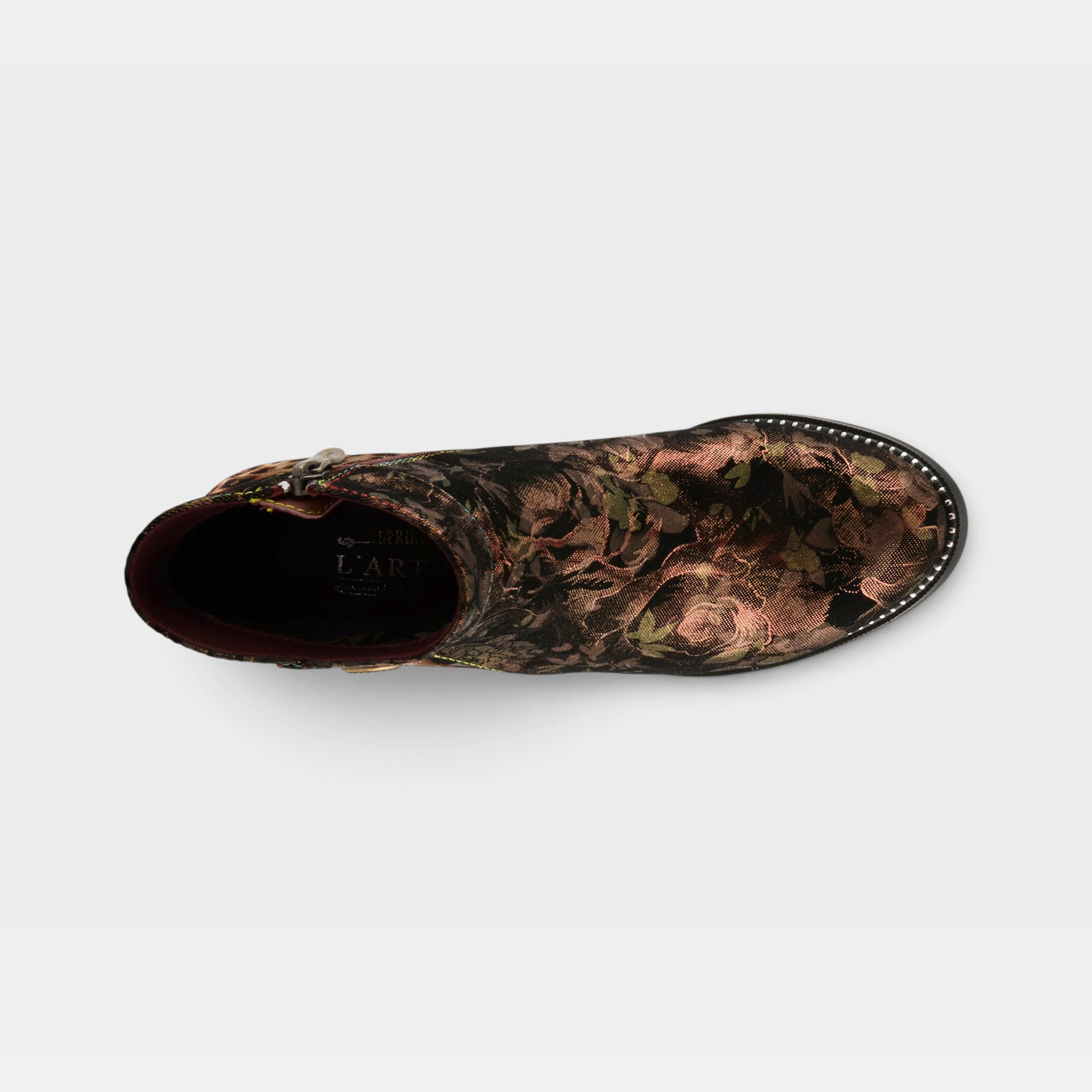 L'Artiste Dessalynn boots in Bronze Multi, top view