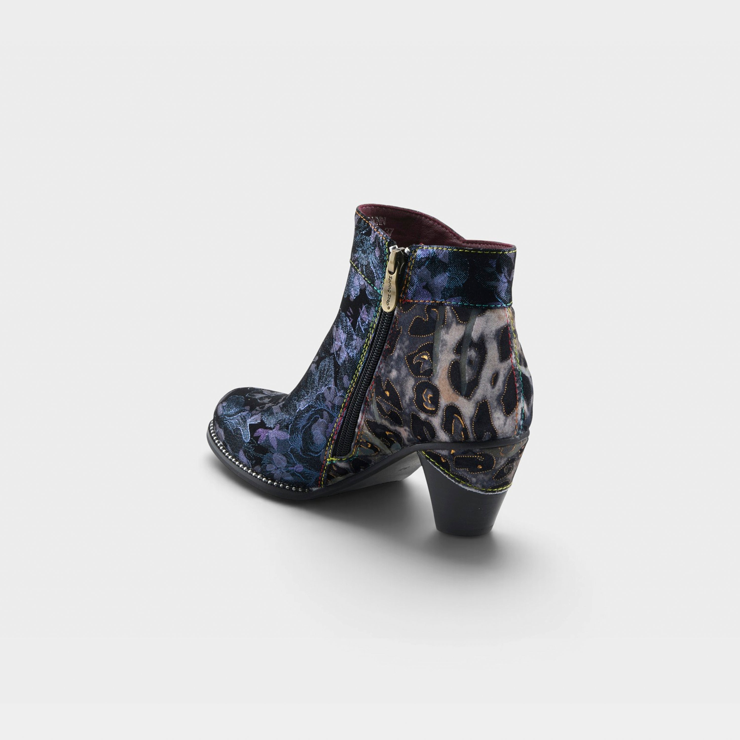 L'Artiste Dessalynn boots in Navy Multi, alternate angle view
