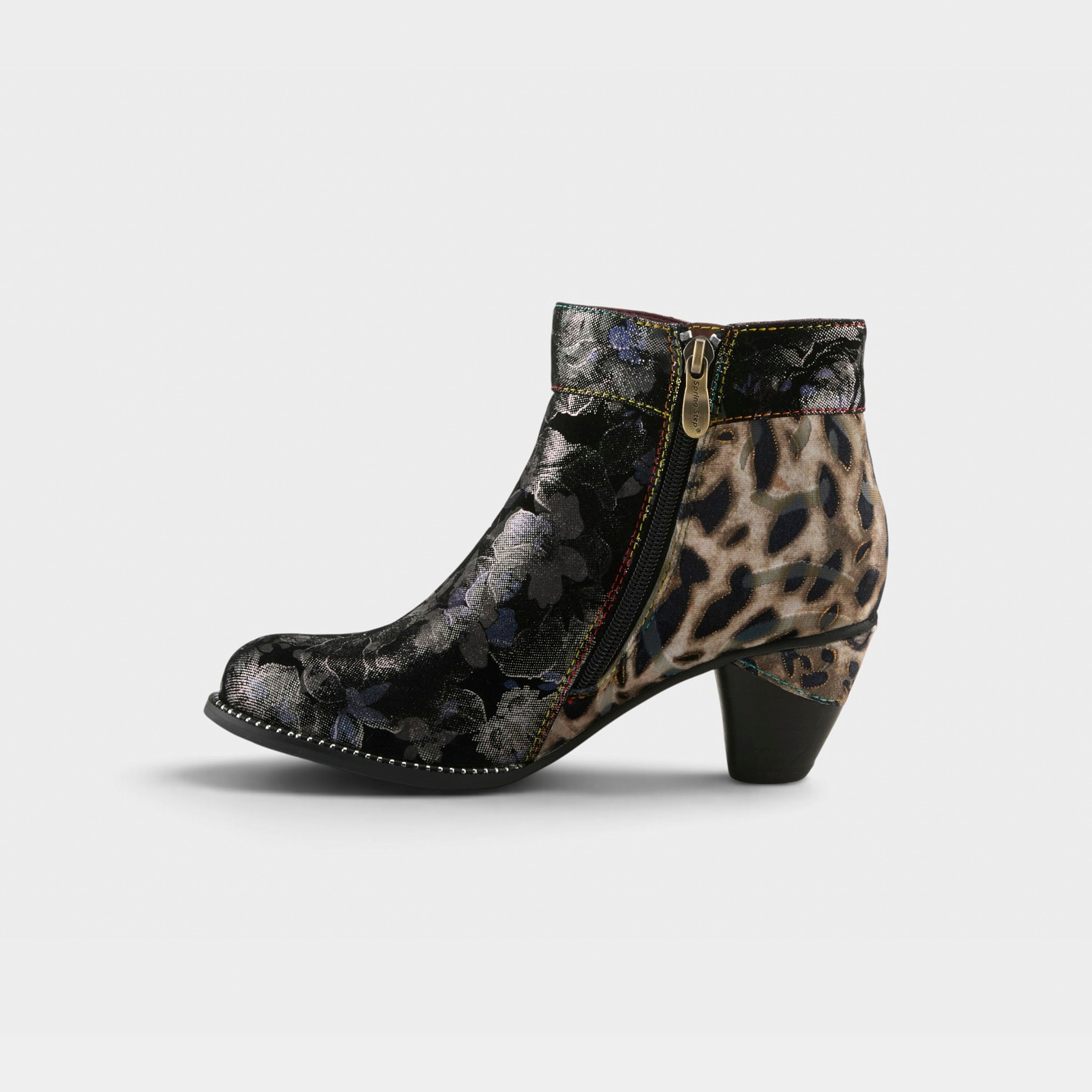 L'Artiste Dessalynn boots in Pewter Multi, side view