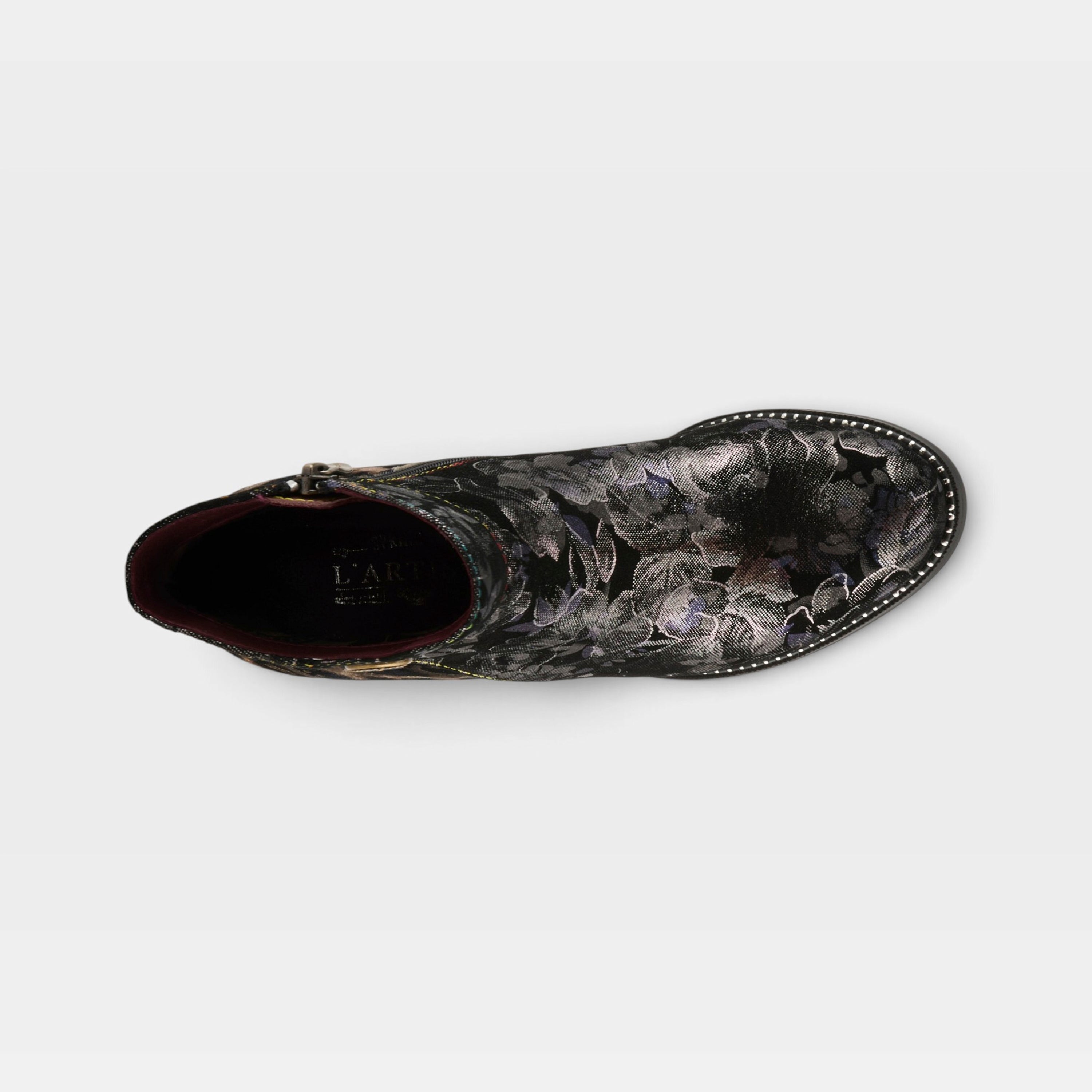 L'Artiste Dessalynn boots in Pewter Multi, top view