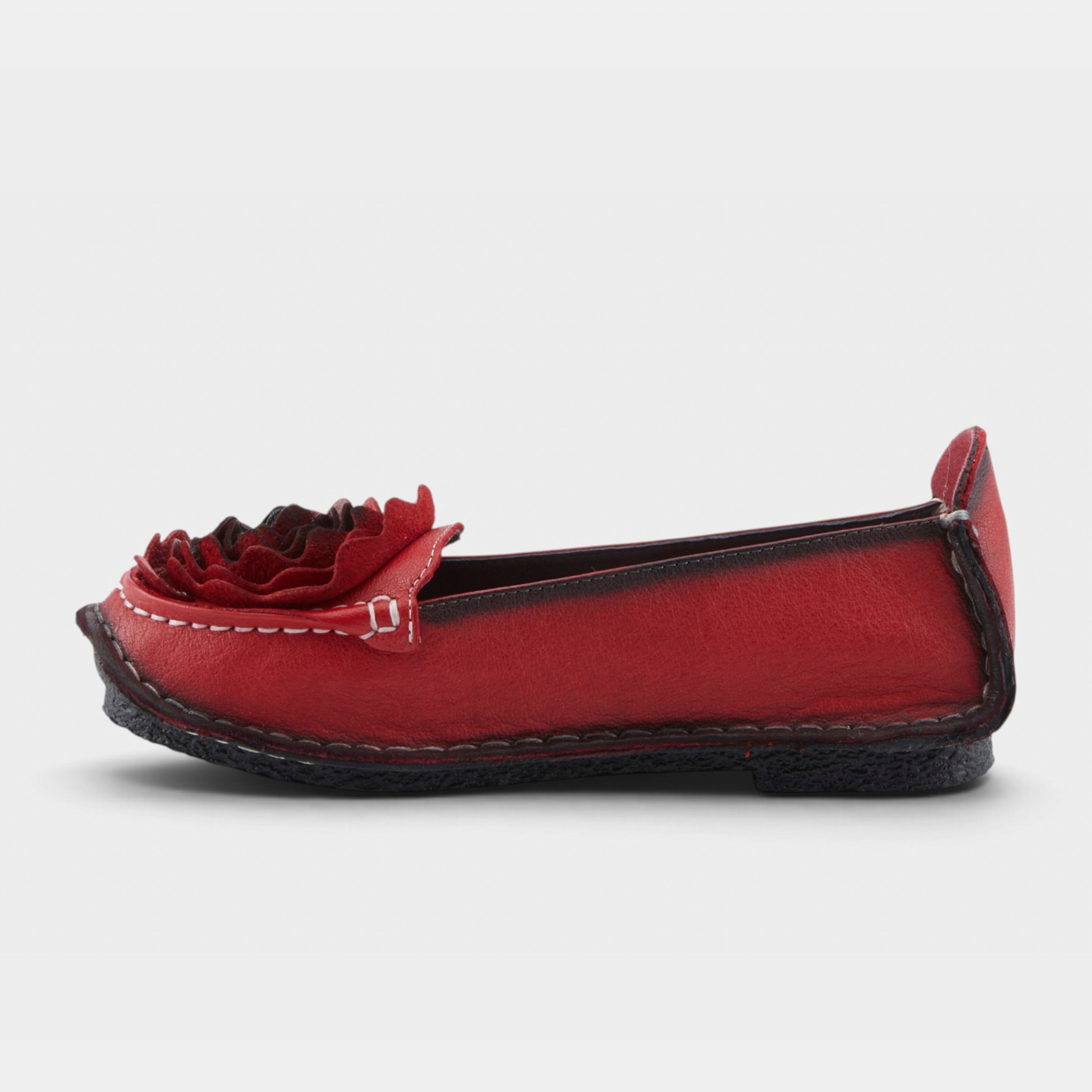 L'Artiste Dezi slip-on shoes in Red, side view