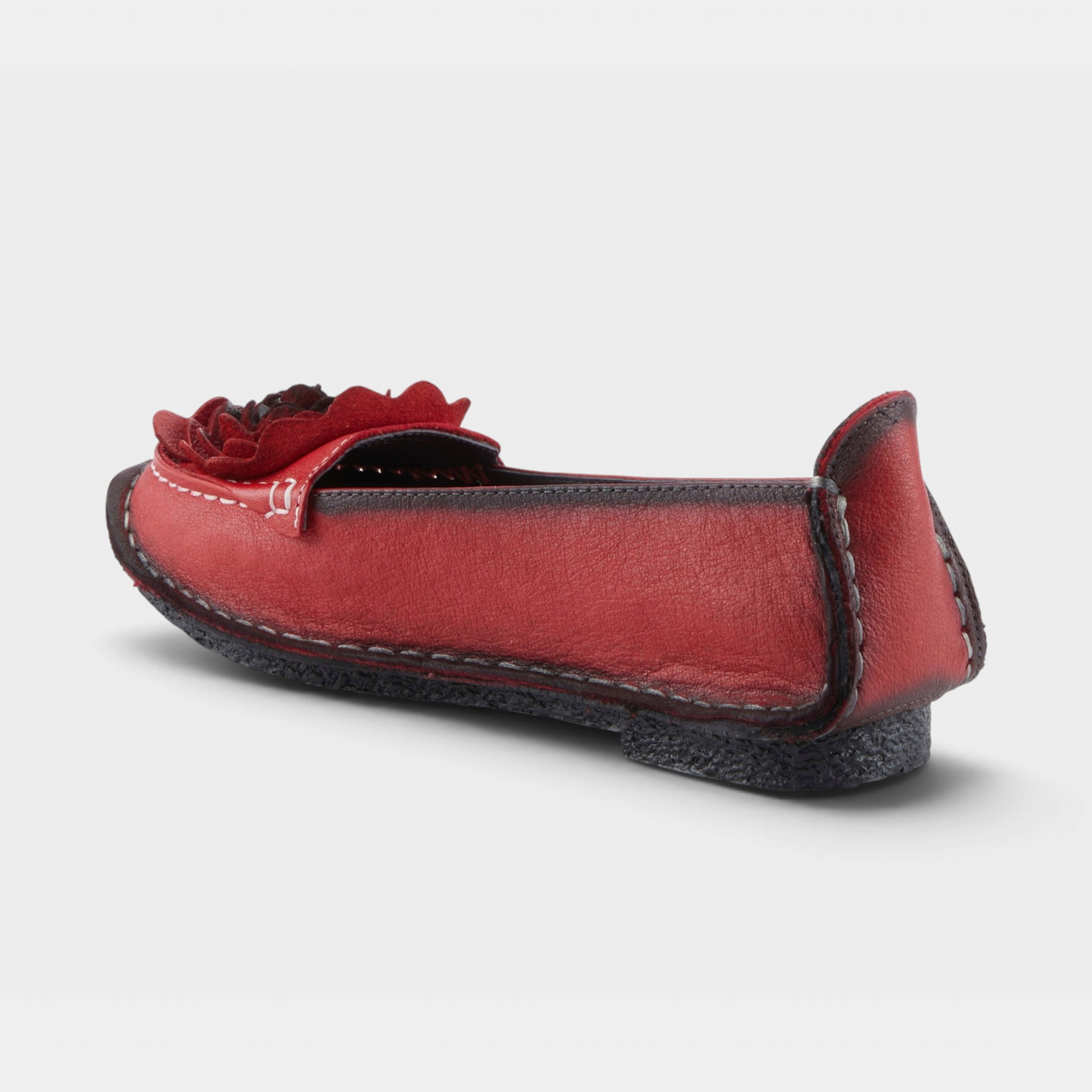 L'Artiste Dezi slip-on shoes in Red, alternate angle view