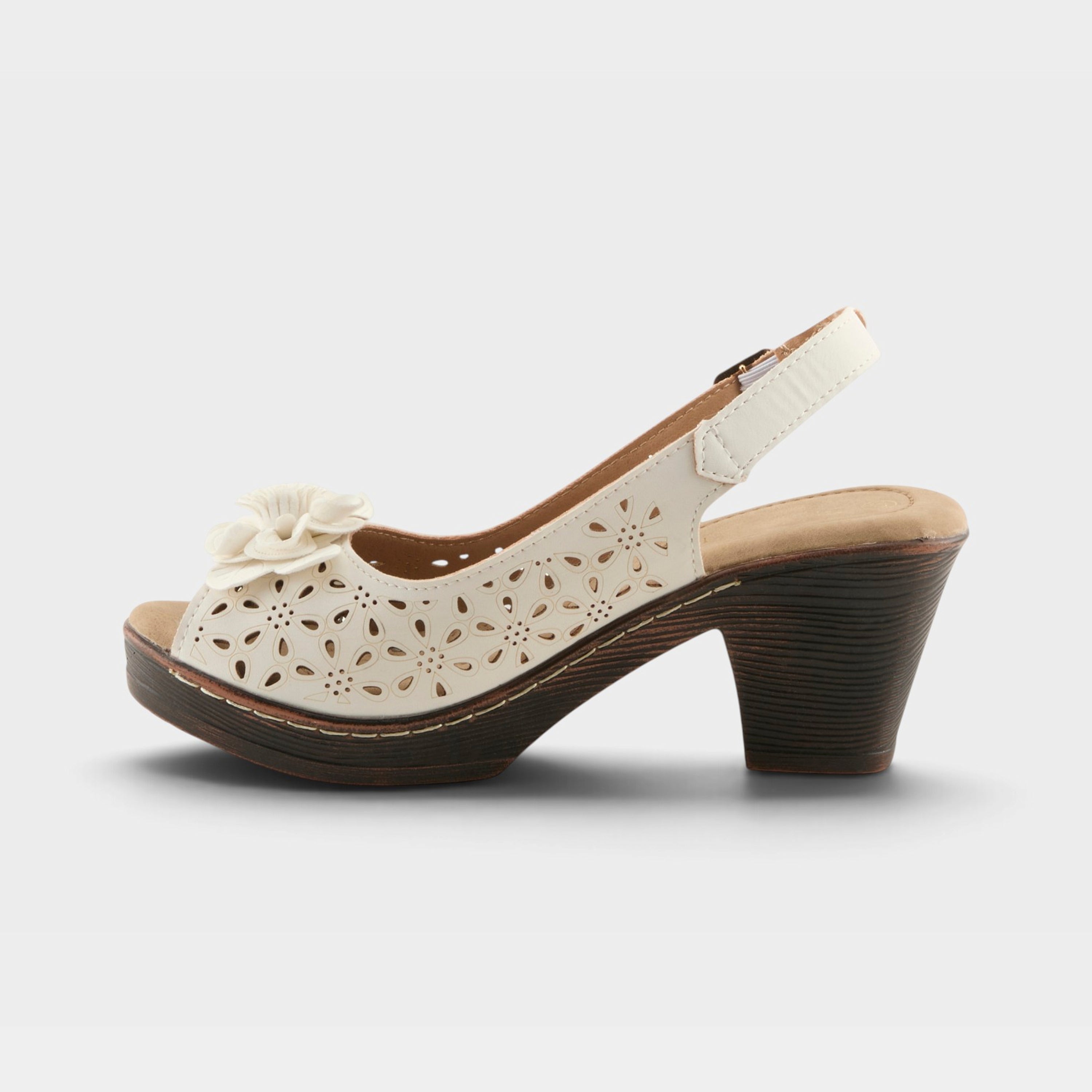 Patrizia Doriday White Slingback Sandal