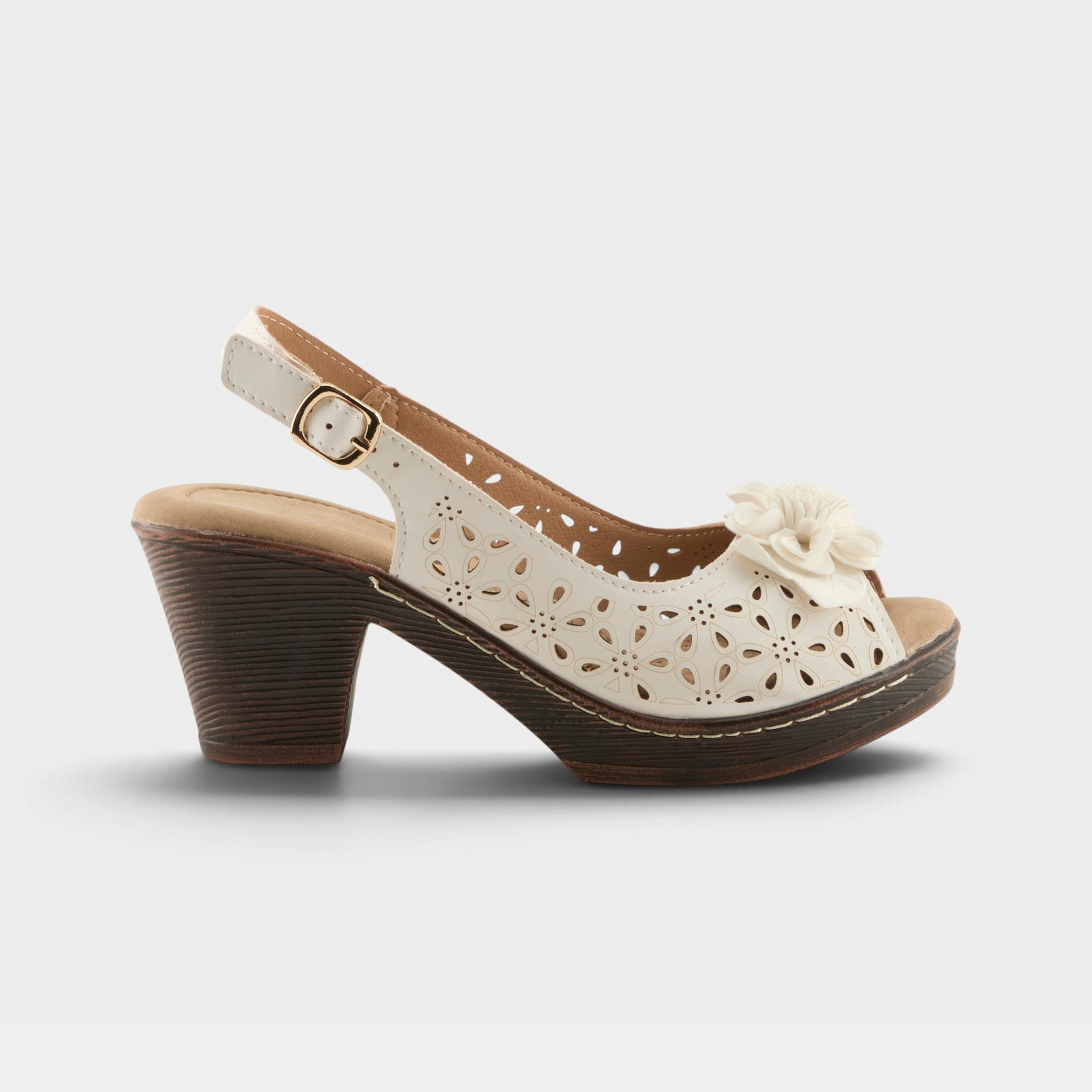 Patrizia Doriday White Slingback Sandal