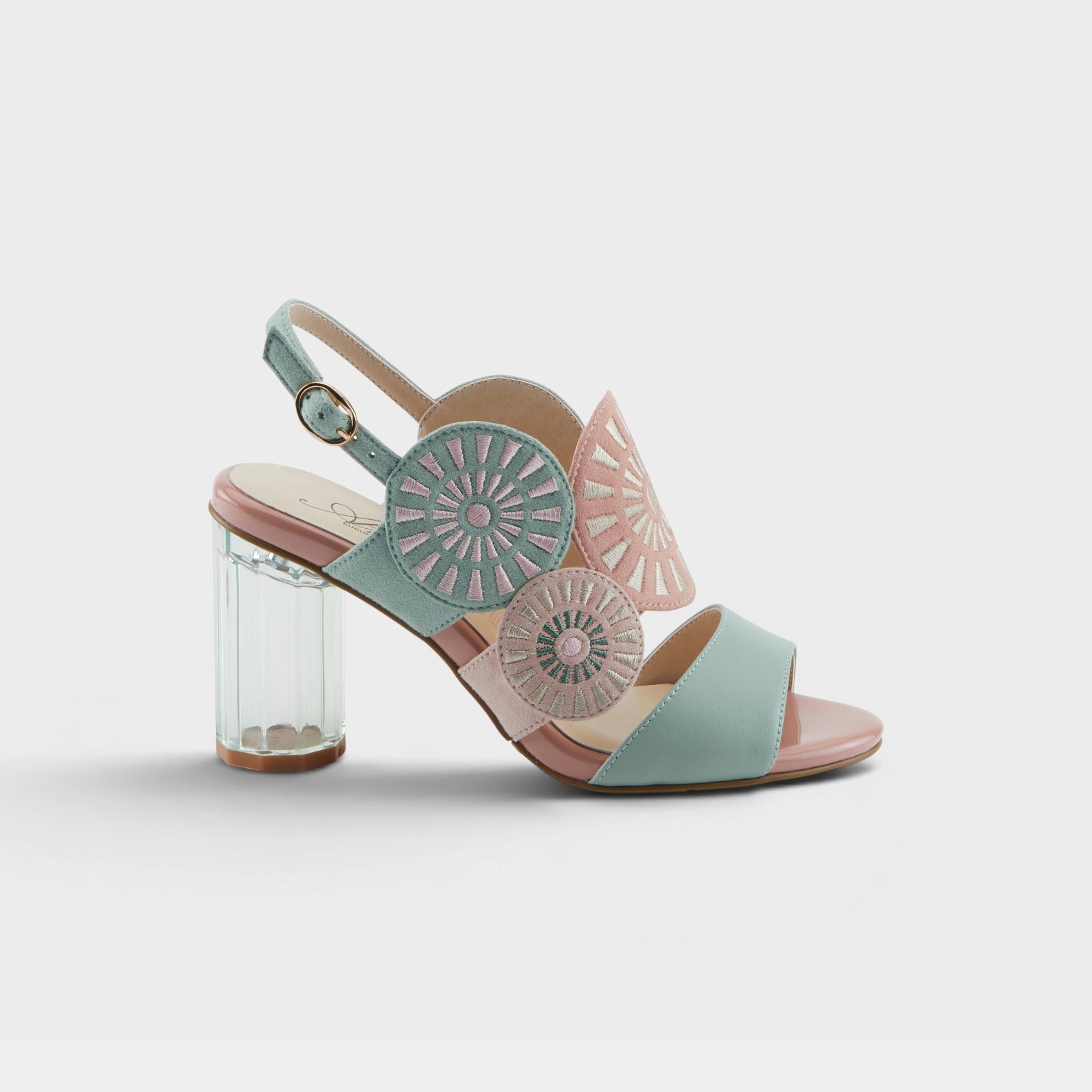 Azura Embroidery Mint Green Multi Sandal
