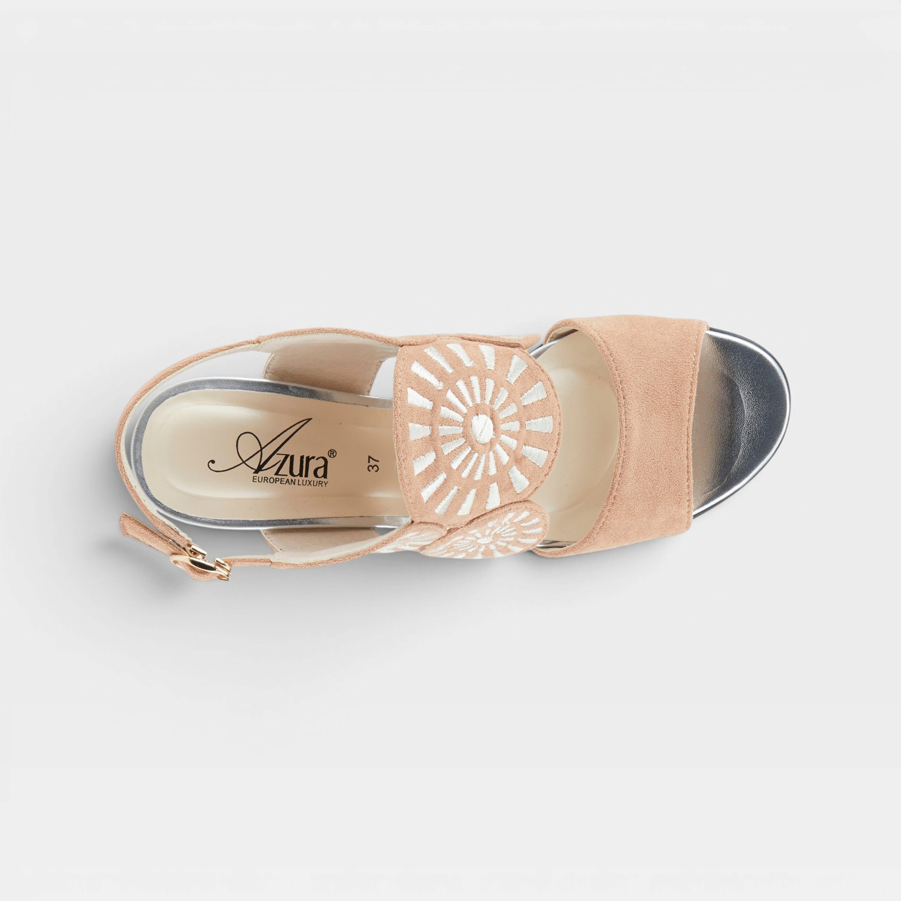 Azura Embroidery Tan Multi Sandal