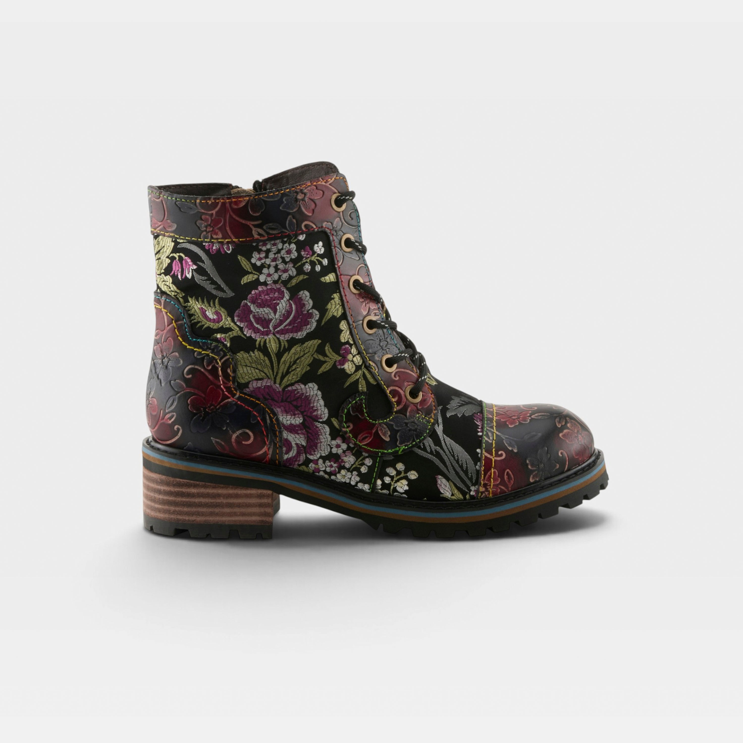 L'Artiste Fantastic booties in Black Multi, hero view