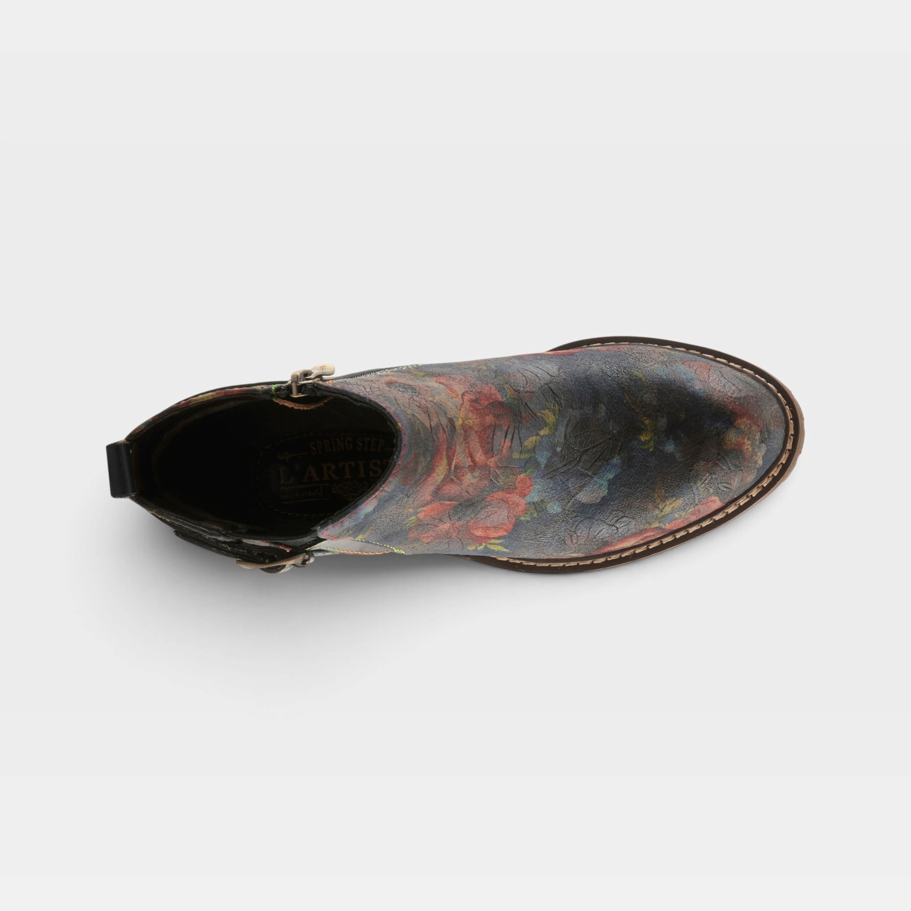 L'Artiste Farruko boots in Navy Multi, top view