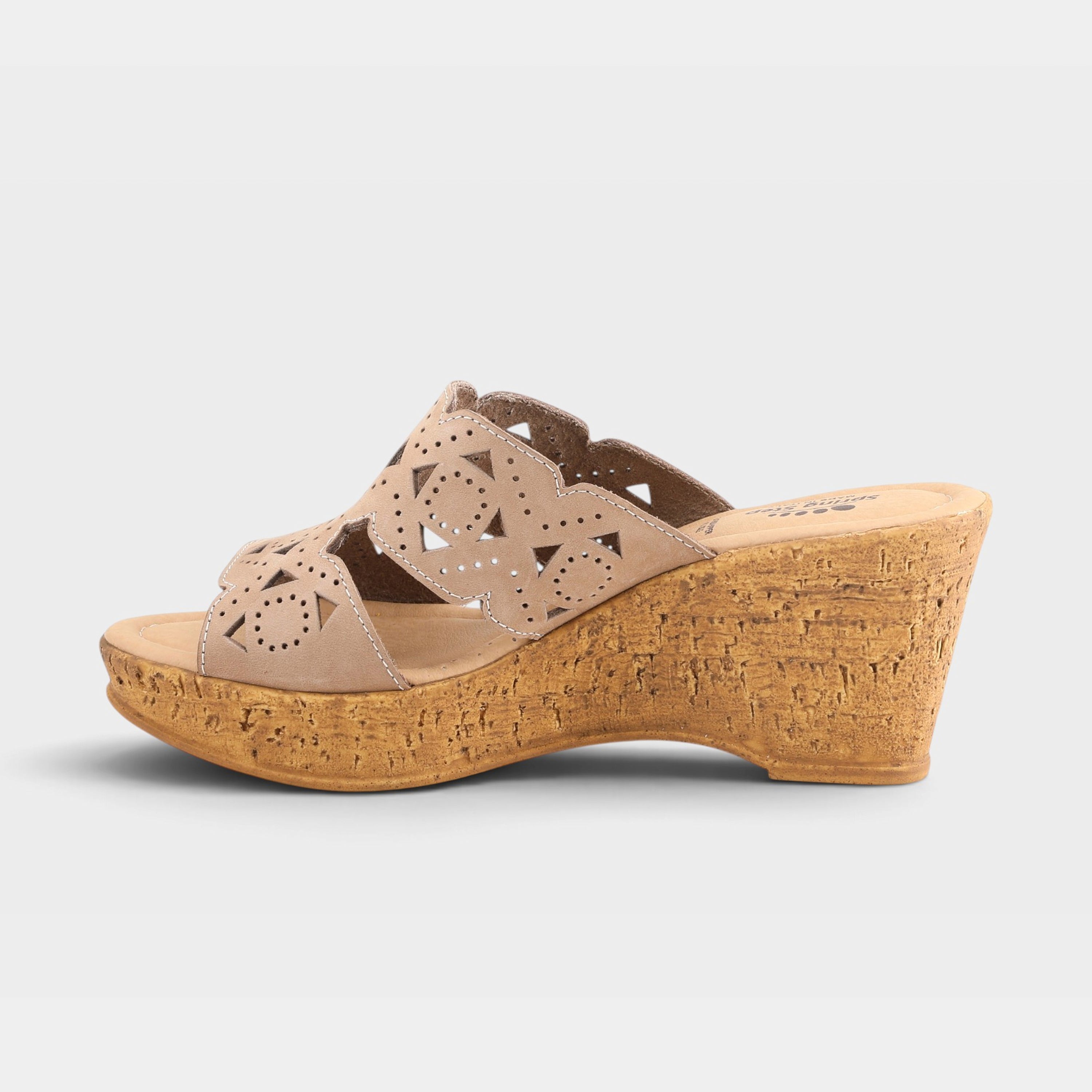 Spring Step Flamyo Beige Nubuck Slide Sandal