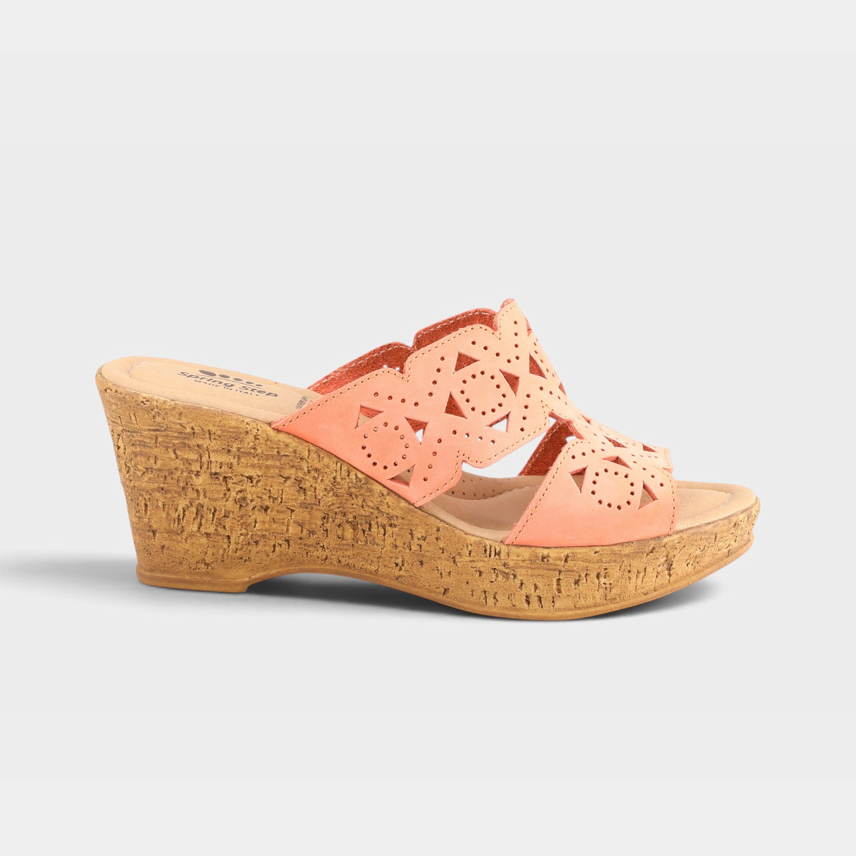Spring Step Flamyo Peach Nubuck Slide Sandal