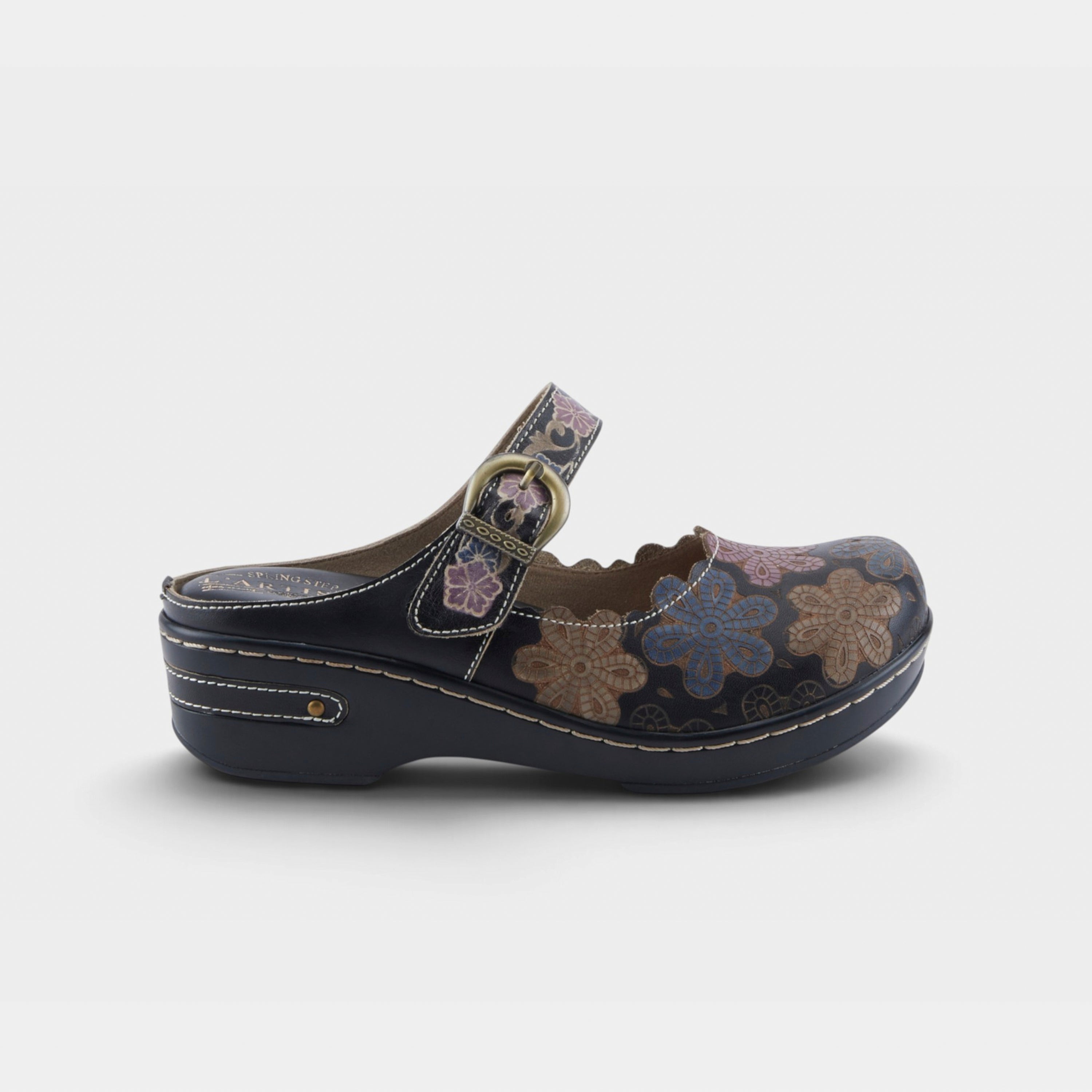 L'Artiste Flochino clogs in Black Multi, hero view