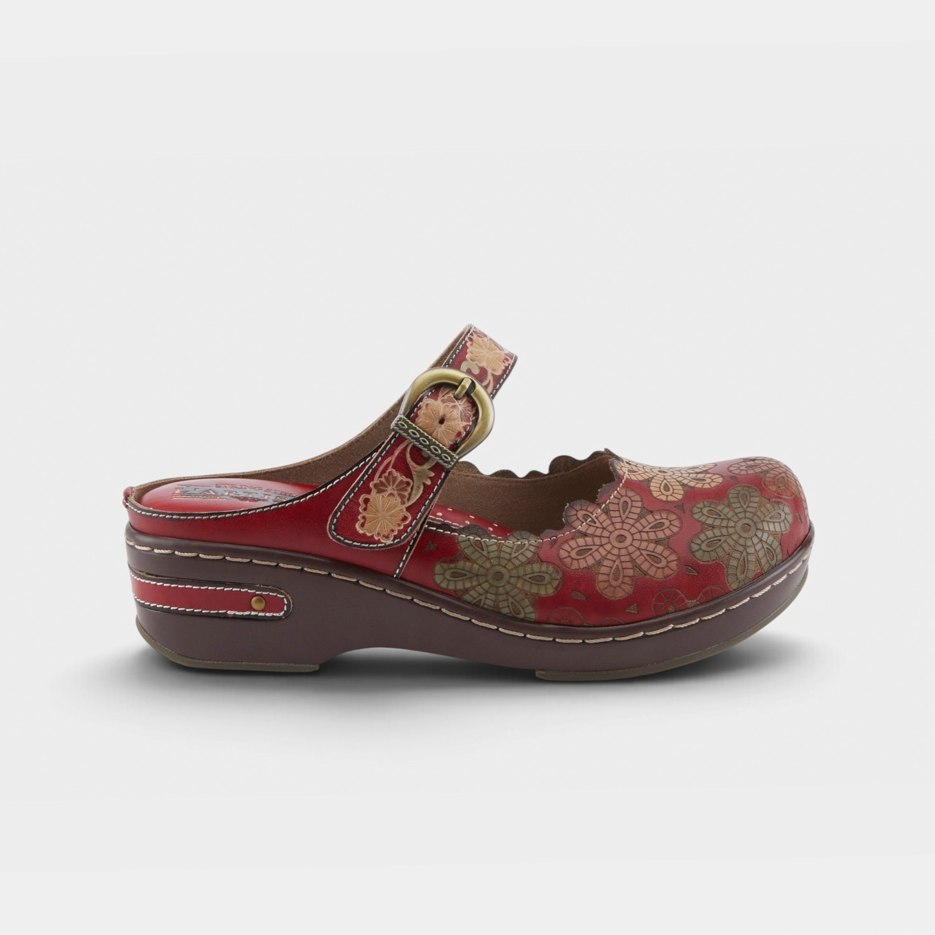 L'Artiste Flochino clogs in Red Multi, hero view