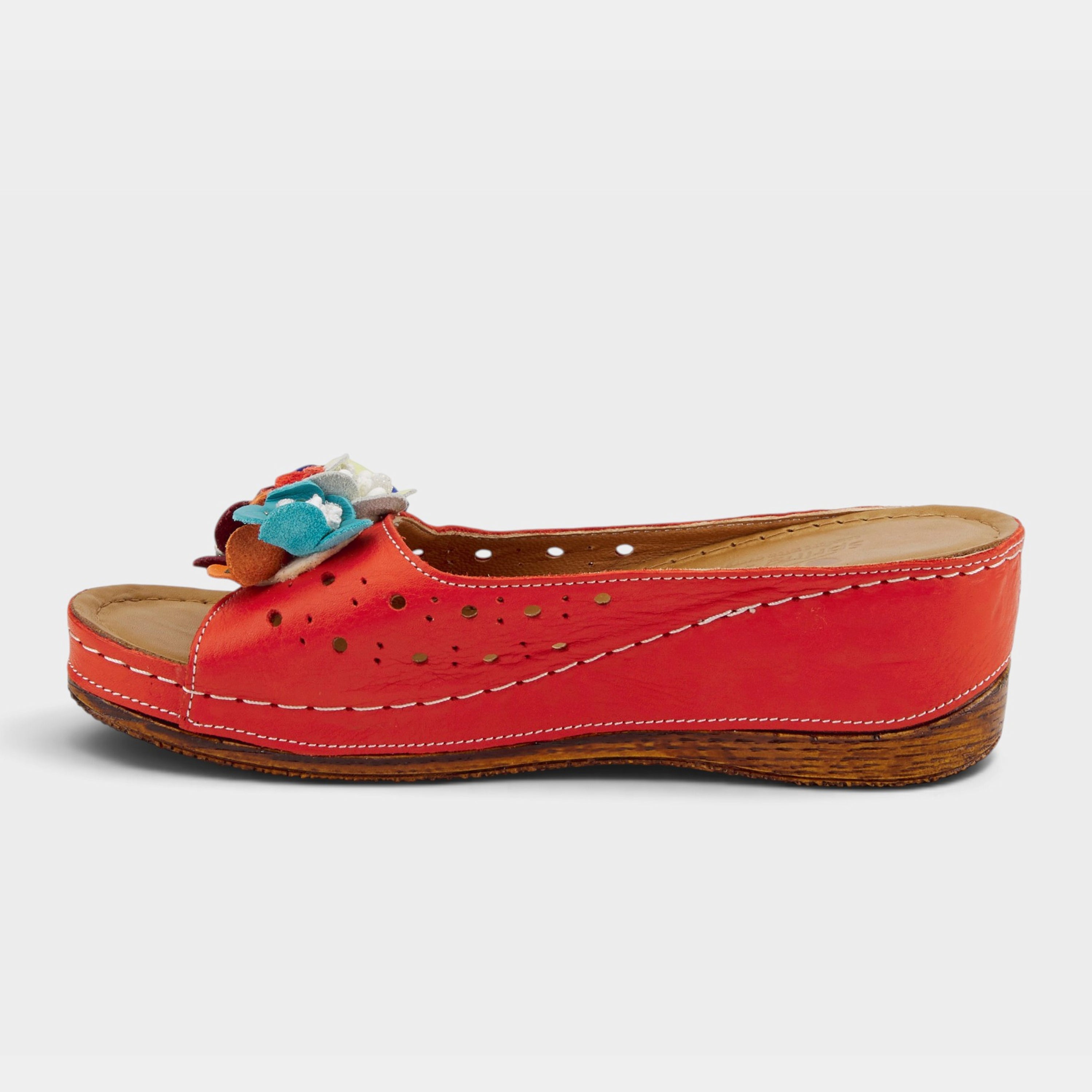 Spring Step Flowerchild Red Slide Sandal