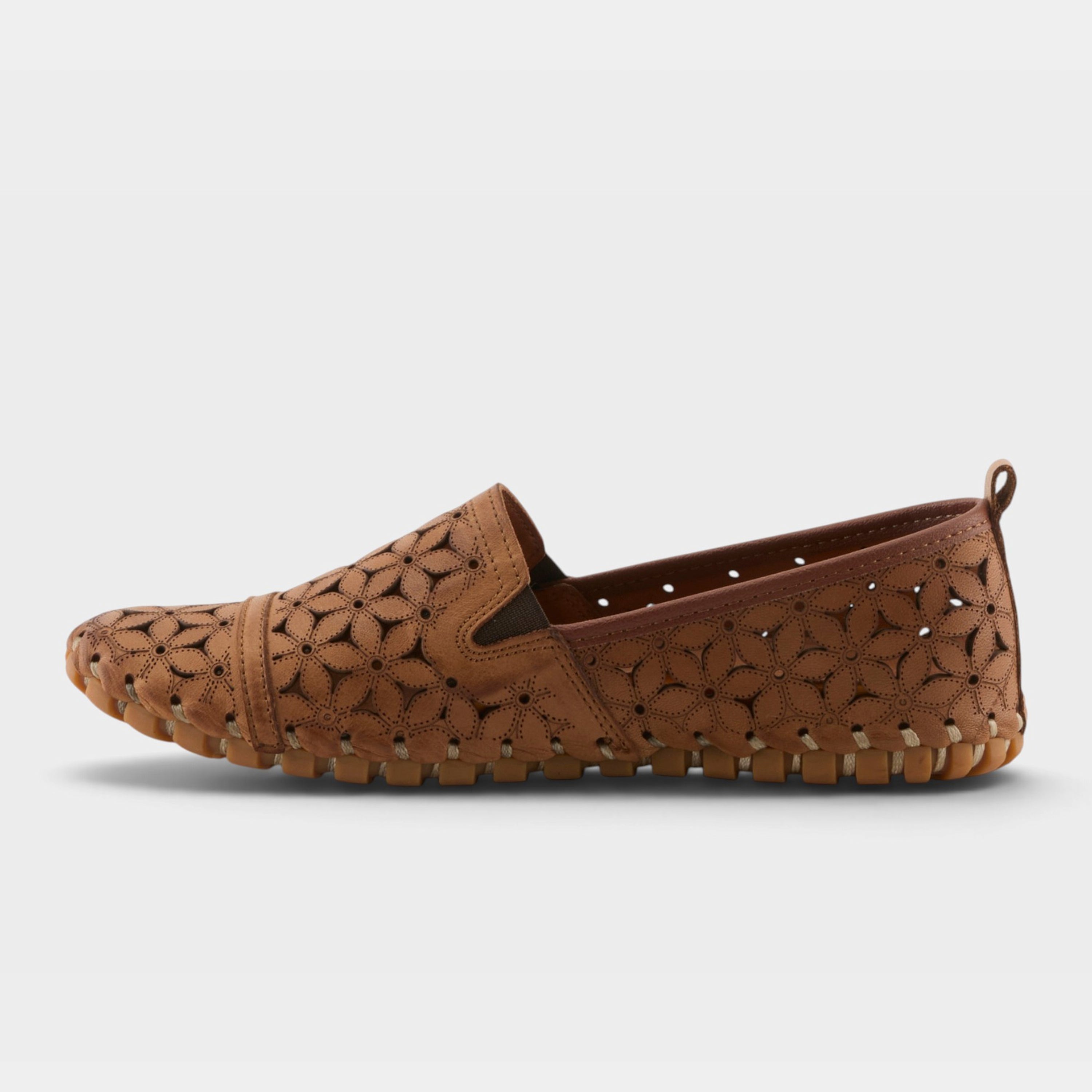 Spring Step Flowerflow Light Brown Slide Sandal