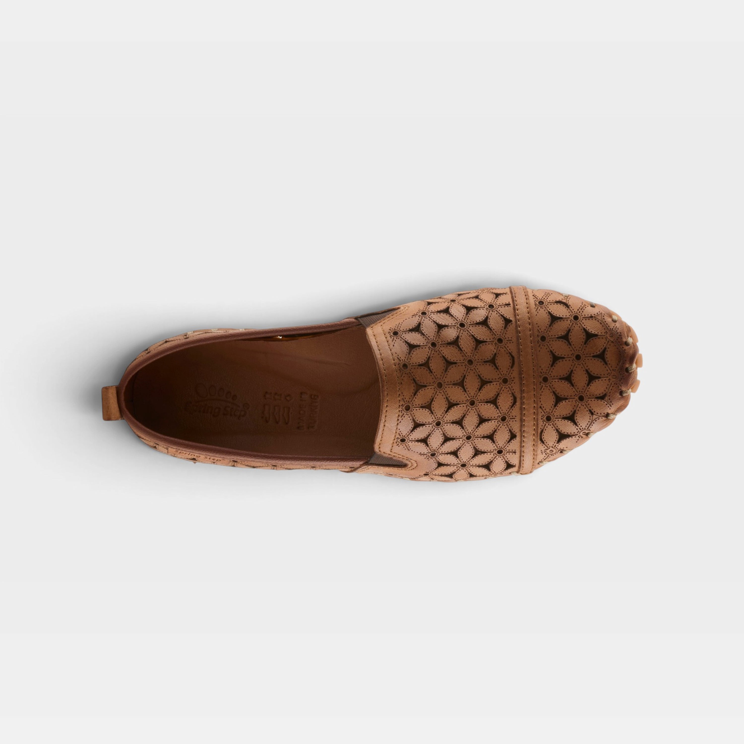 Spring Step Flowerflow Light Brown Slide Sandal