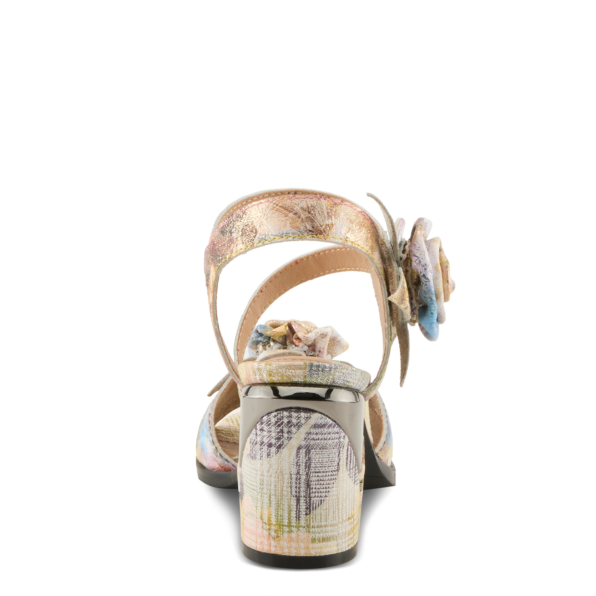 L'Artiste L'ARTISTE FLOWERPOWER SANDALS sandal in yellow multi with handcrafted leather design