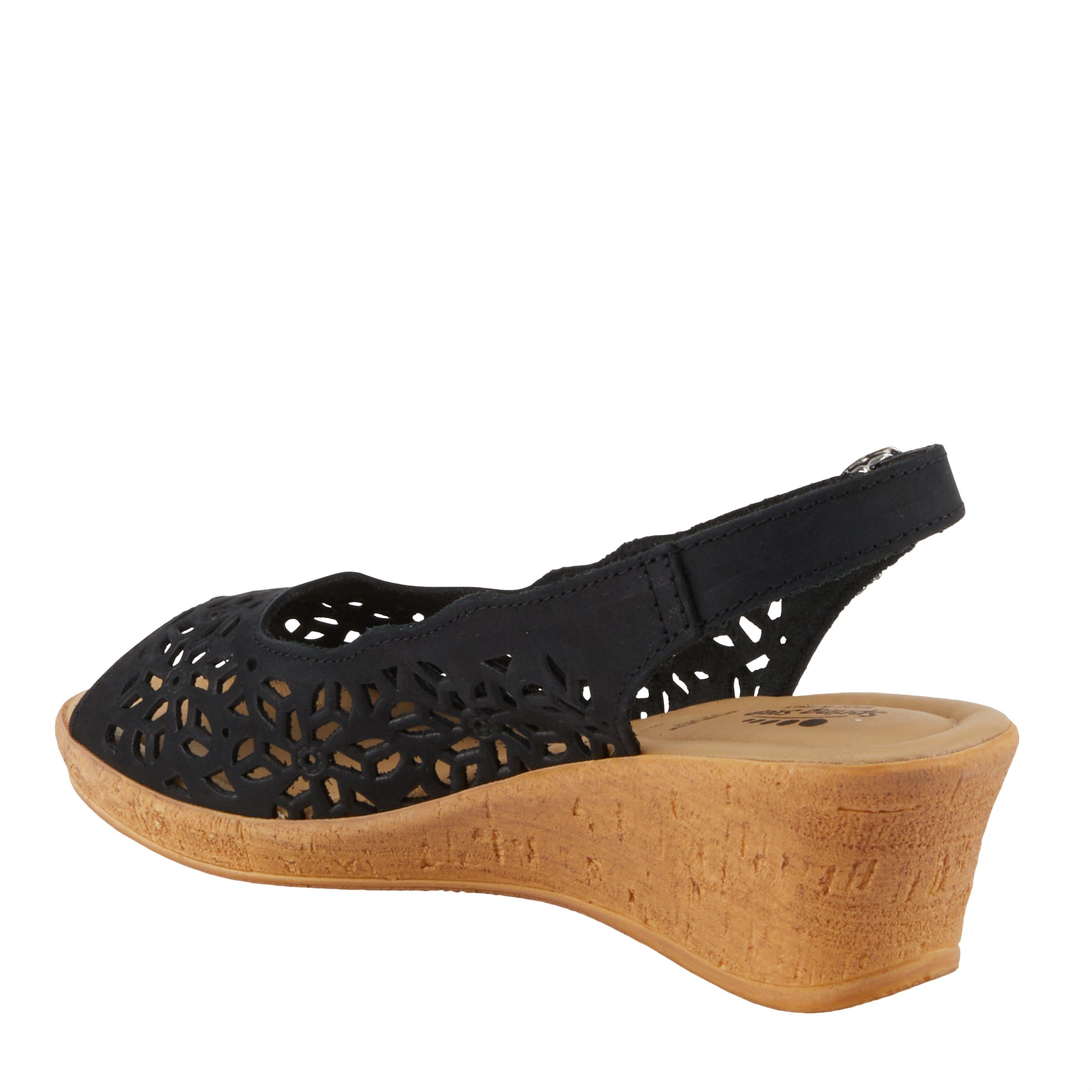 Spring Step SPRING STEP FOOTSIE SLINGBACK SANDALS sandal in black nubuck with comfortable everyday design
