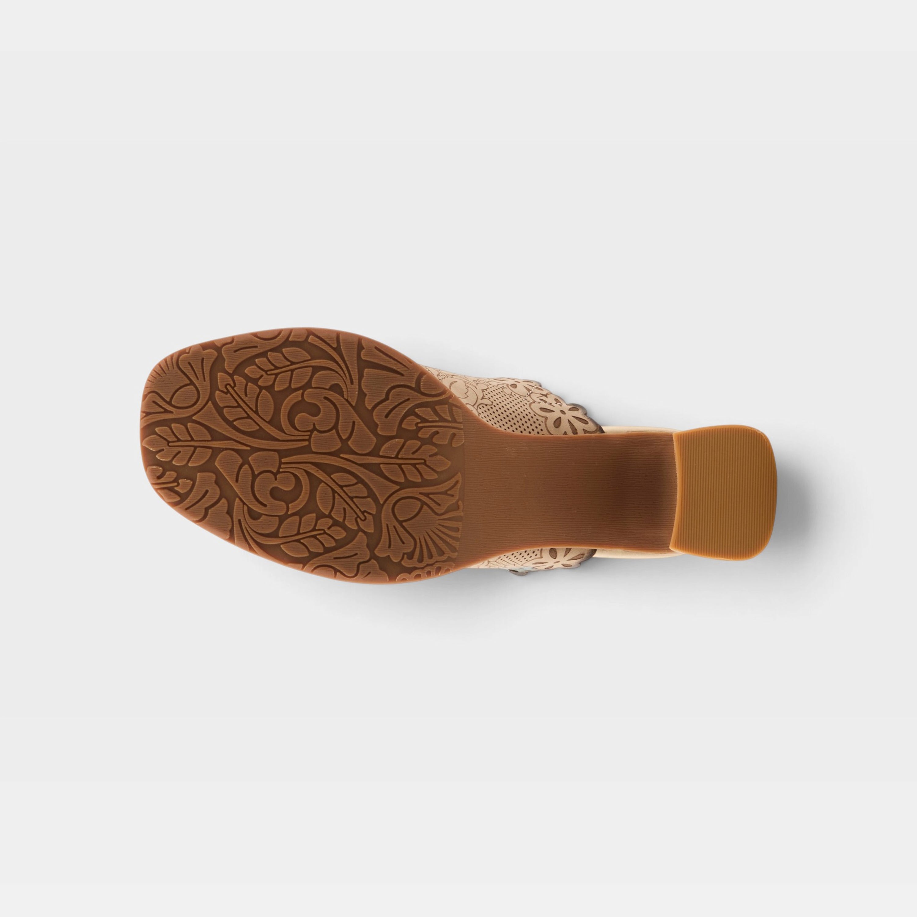 L'Artiste Foxxila sandals in Beige Multi, outsole view