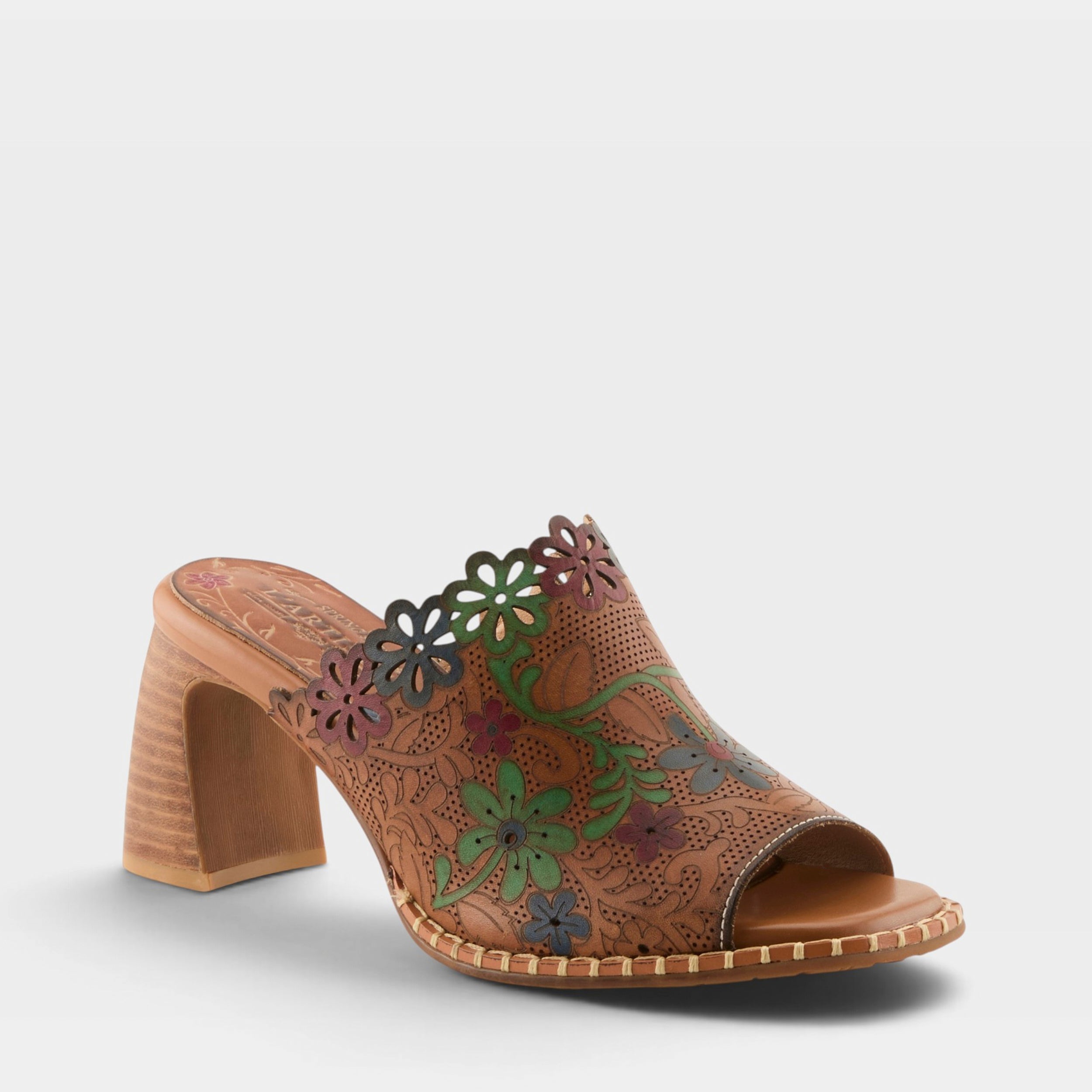 L'Artiste FOXXILA SANDALS in BROWN MULTI, front view
