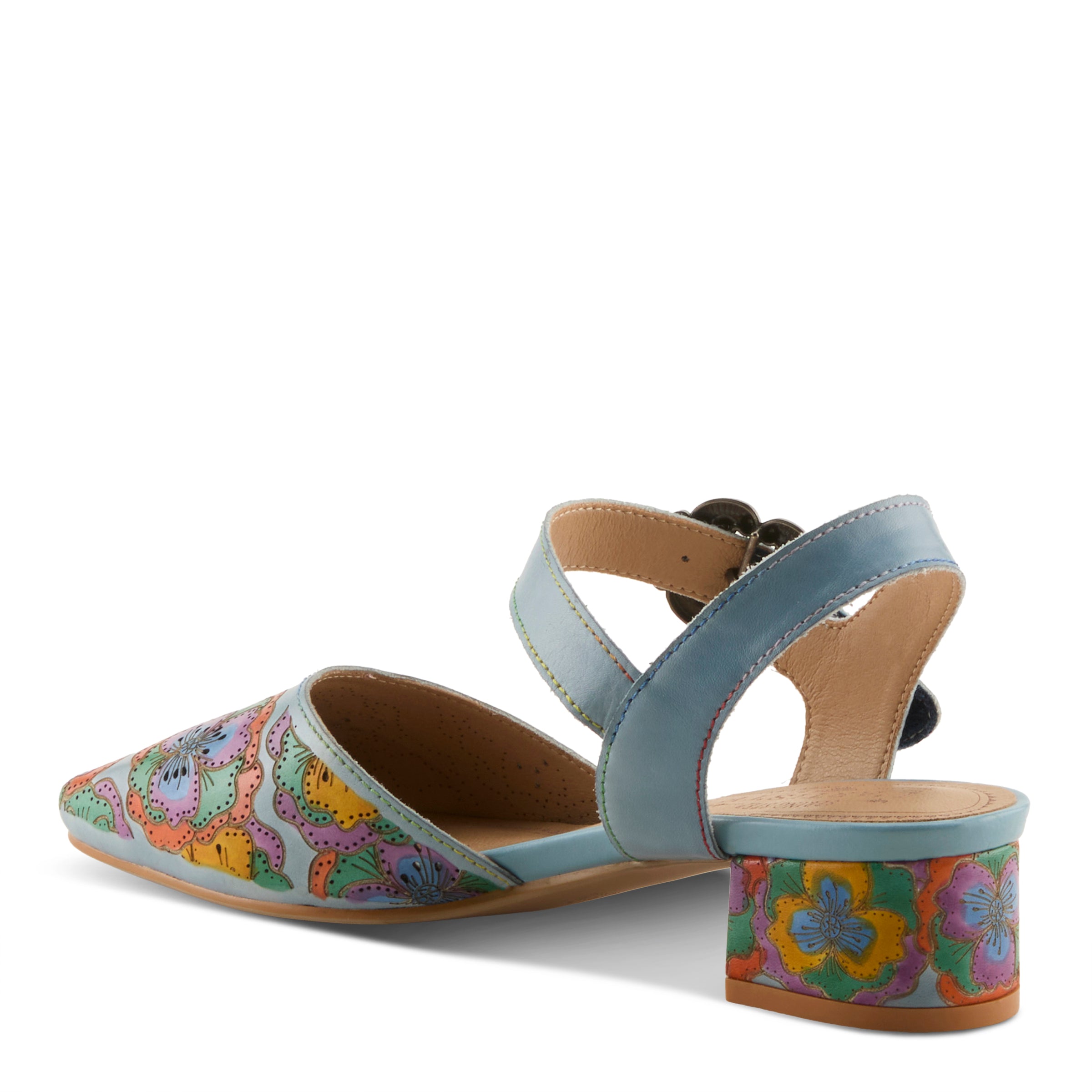L'Artiste L'ARTISTE FUNFERBIZ SHOES shoe in camel multi with handcrafted leather design