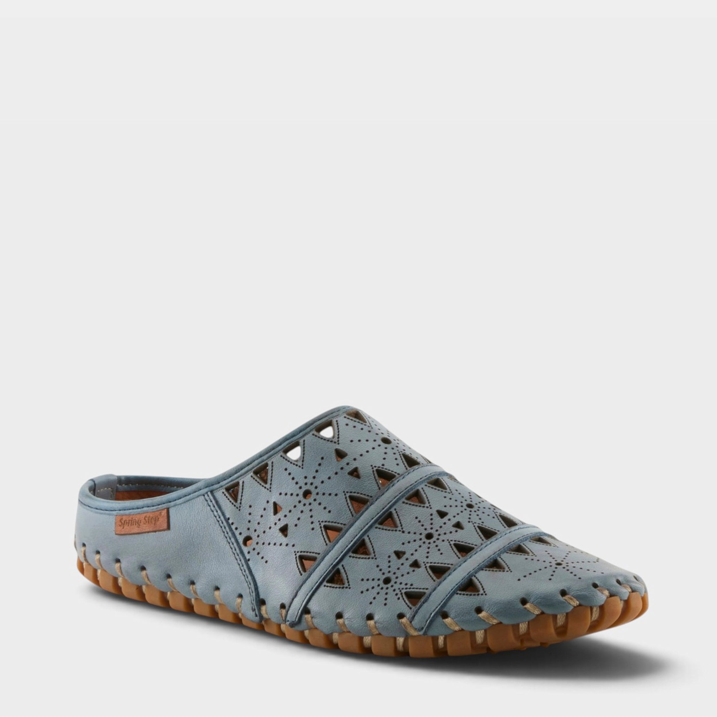 Fusalide Leather Slip-On Clogs for Women - Spring Step Shoes