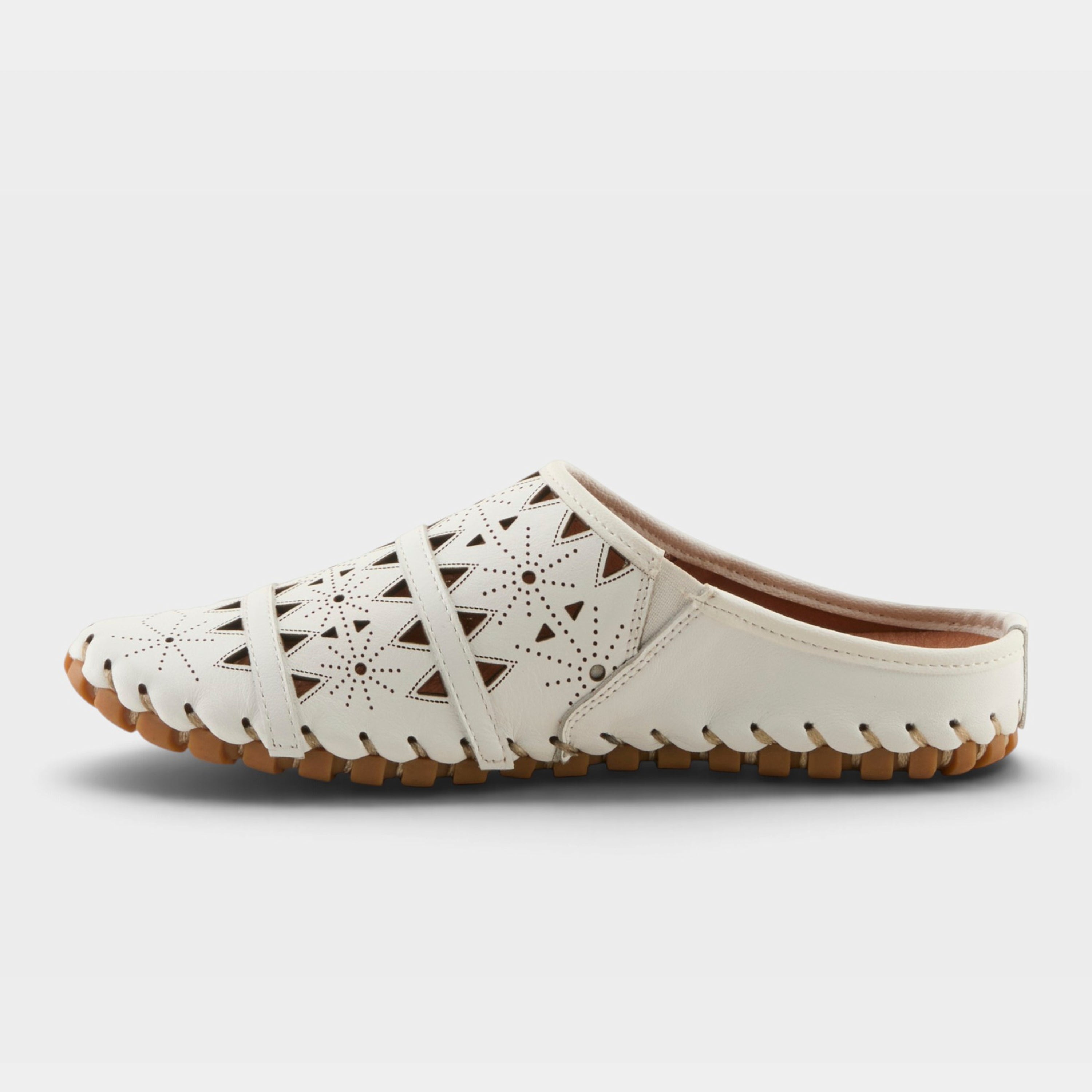 Spring Step Fusalide White Slip-On Clog Shoe