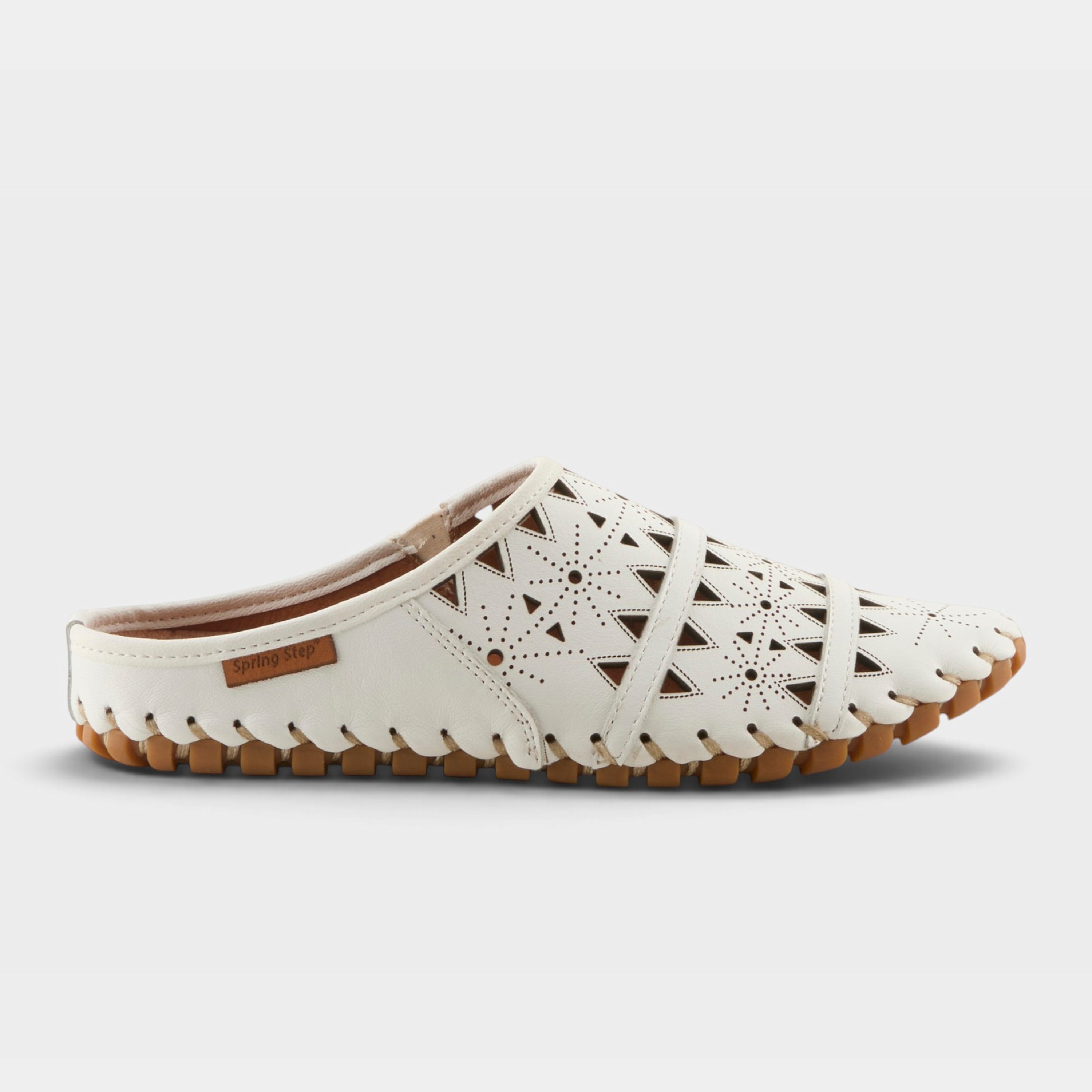 Spring Step Fusalide White Slip-On Clog Shoe