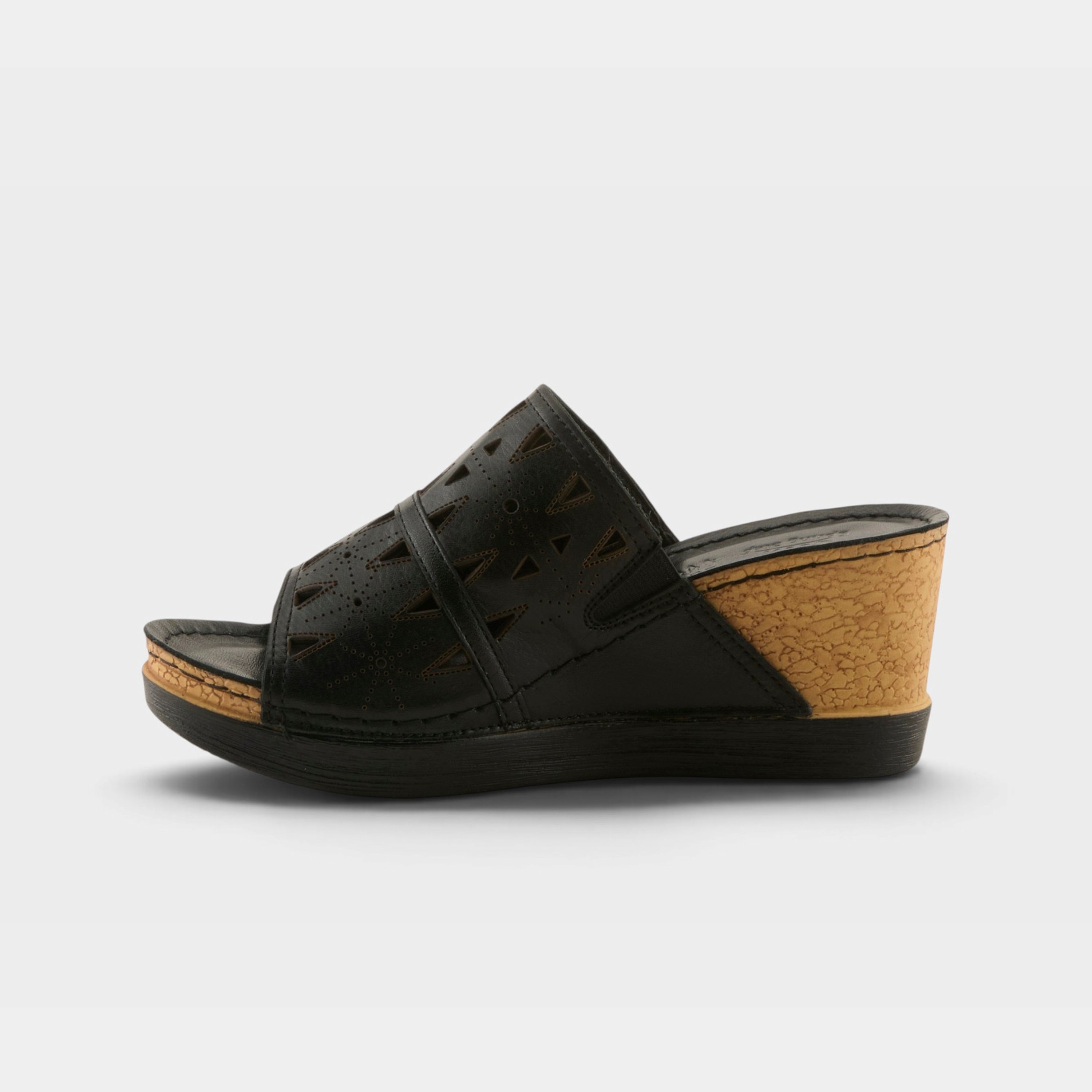 Spring Step Fusawedge Black Sandal