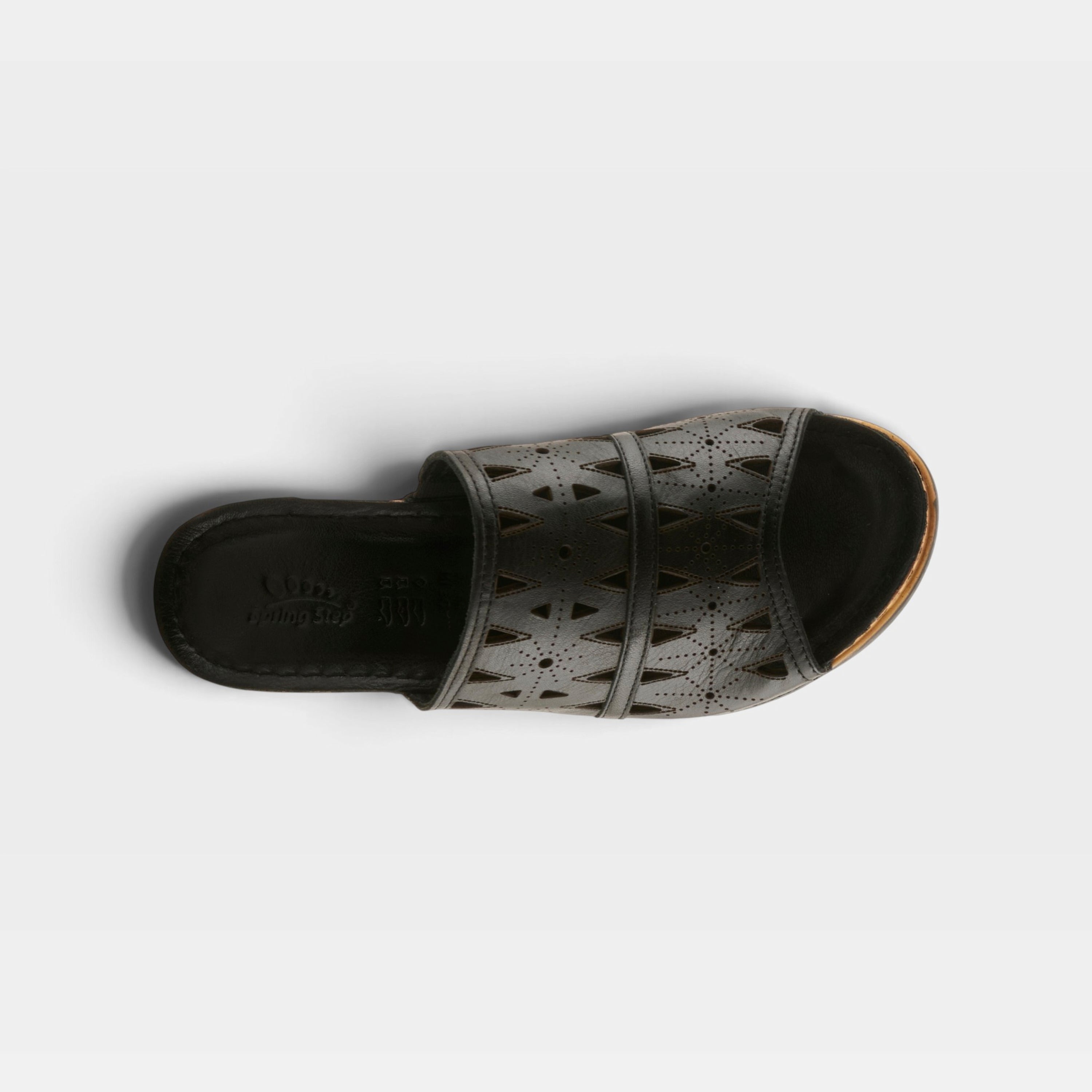Spring Step Fusawedge Black Sandal