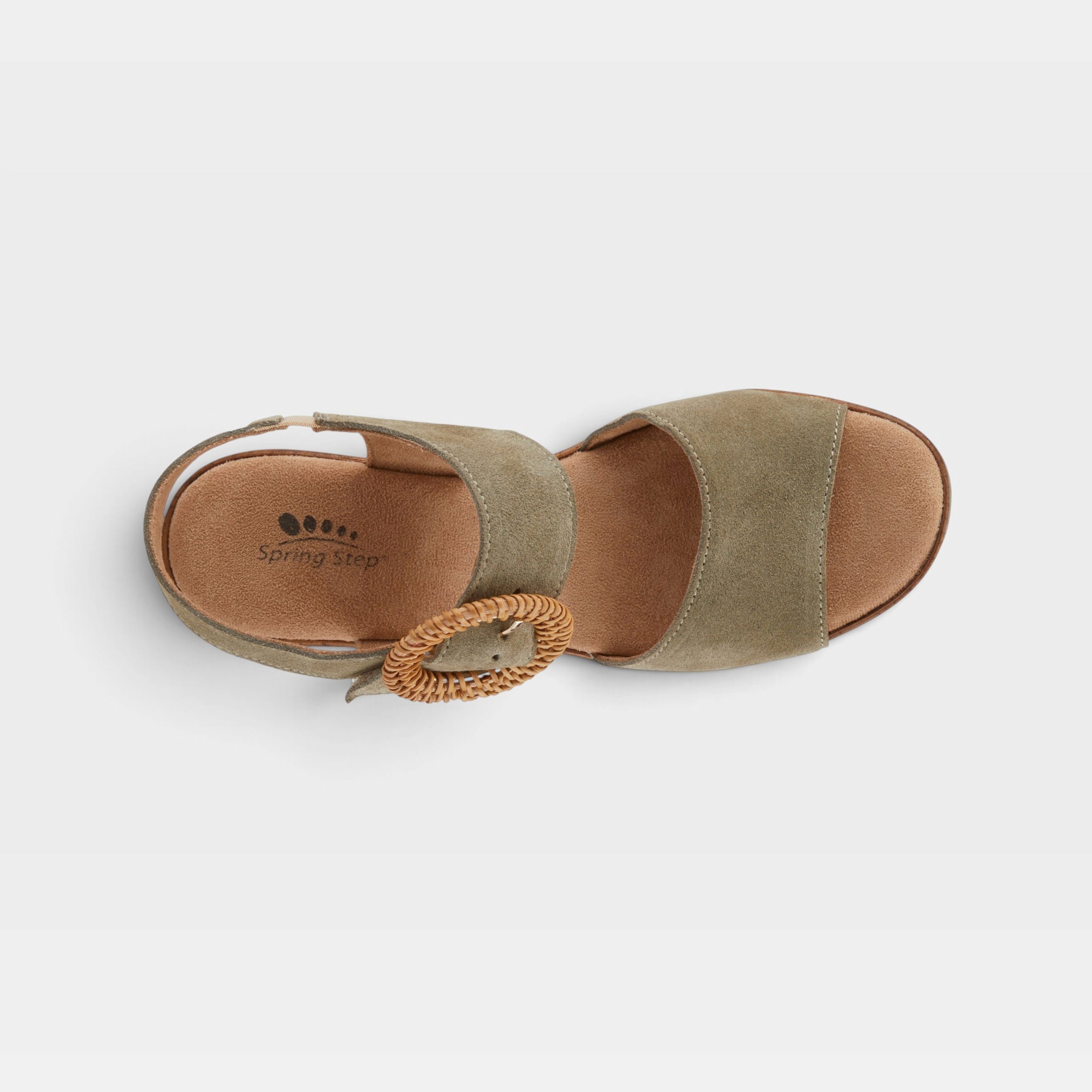 Spring Step Gamona Olive Suede Sandal