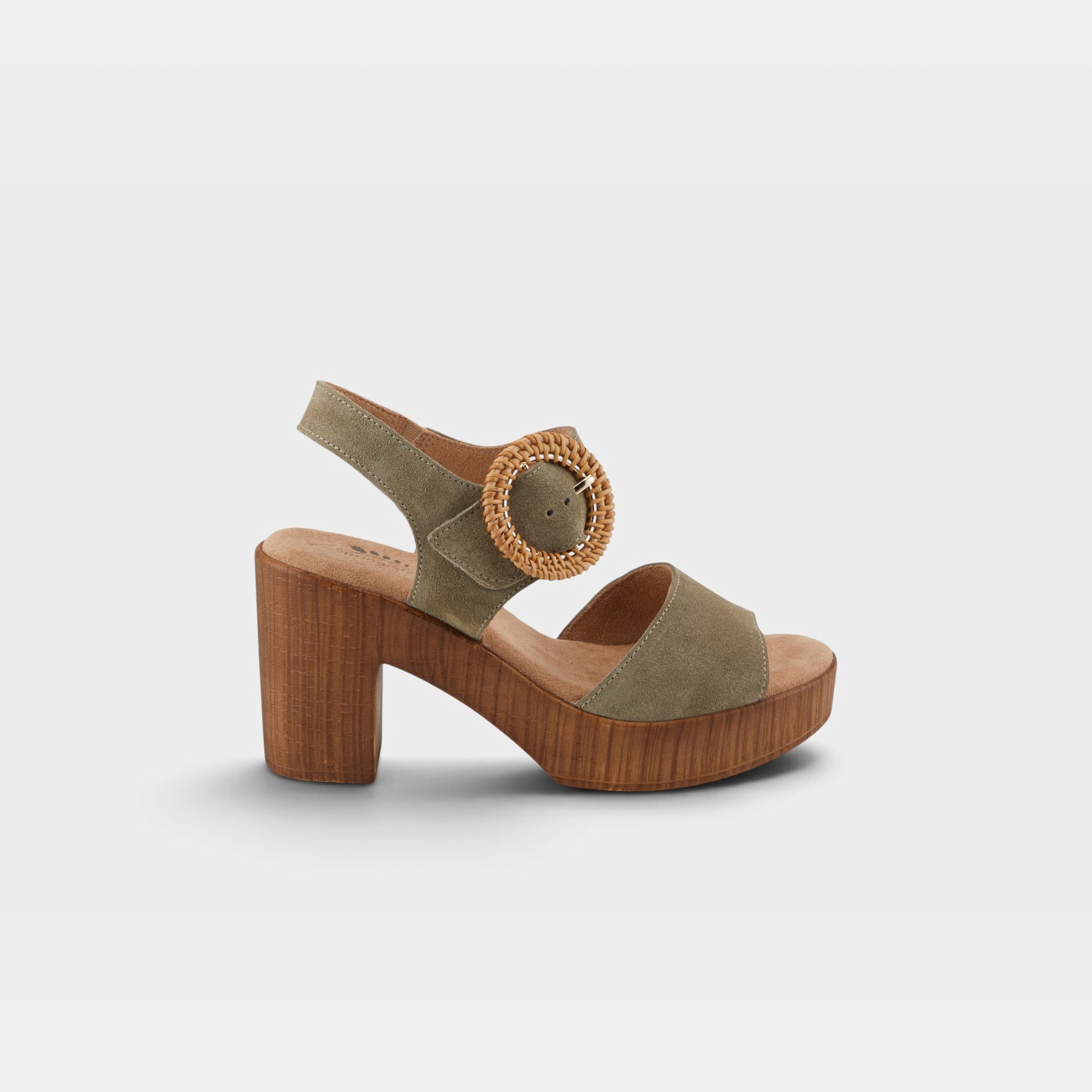 Spring Step Gamona Olive Suede Sandal