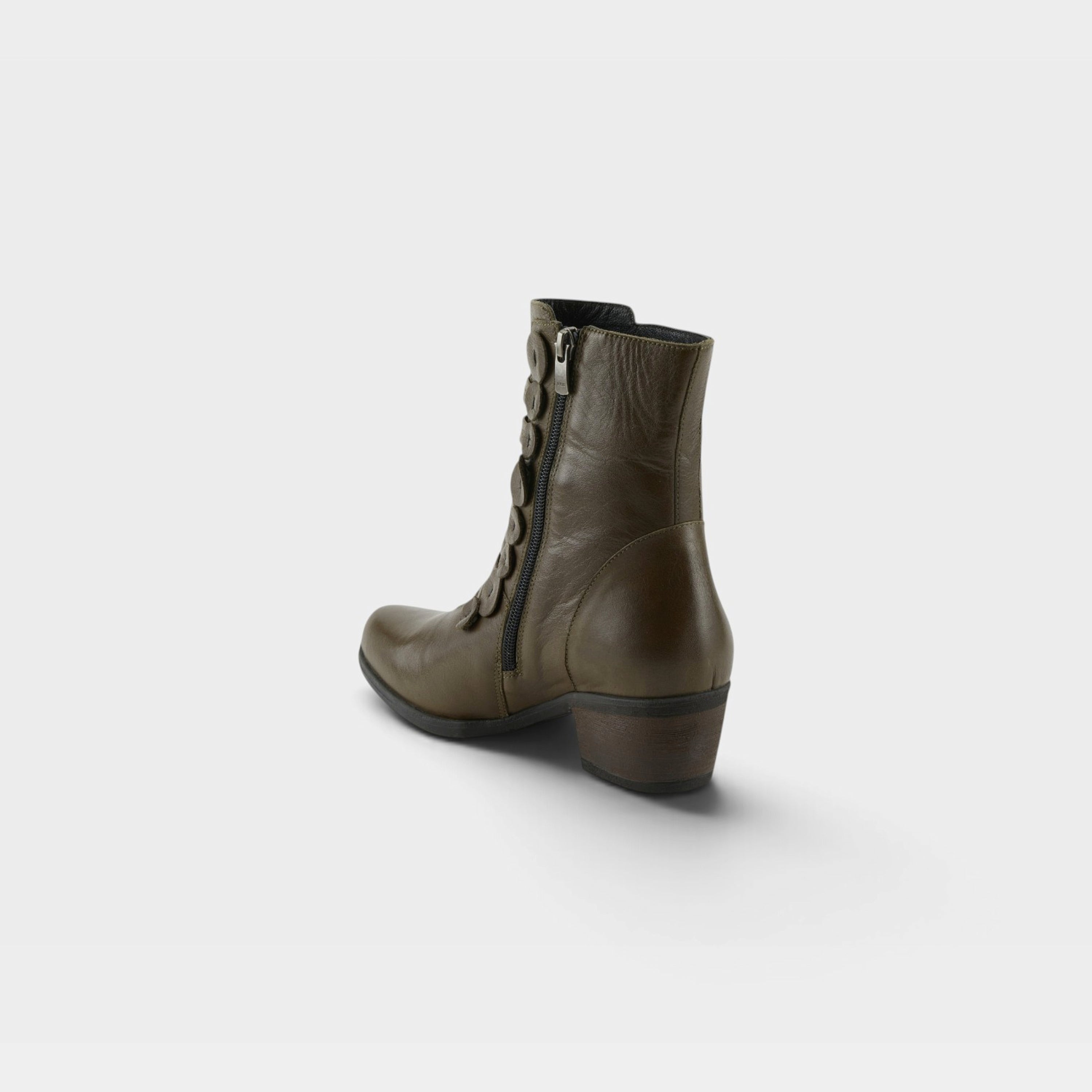 Spring Step Garibaldi Olive Green Bootie