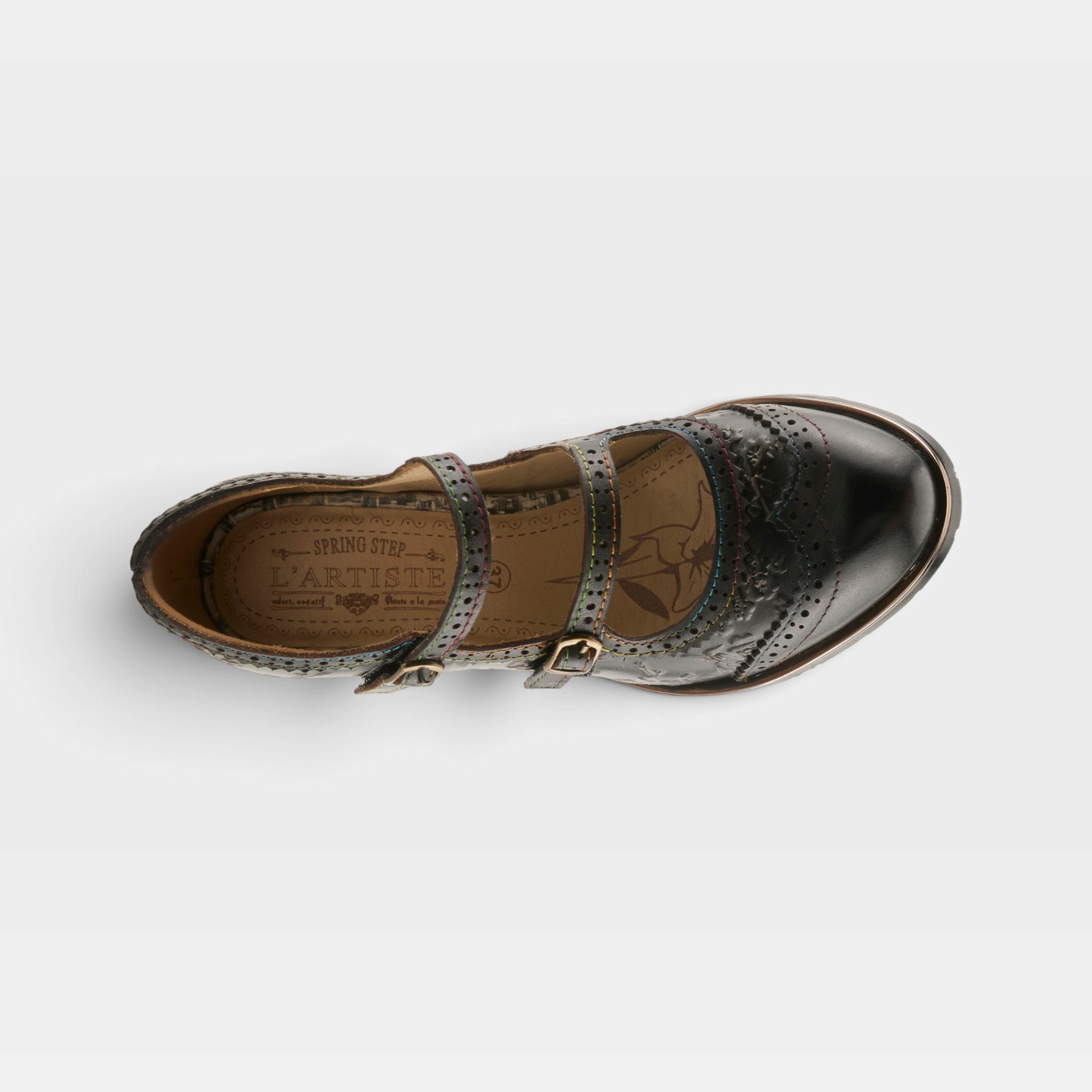 L'Artiste Gaviria shoes in Black, top view