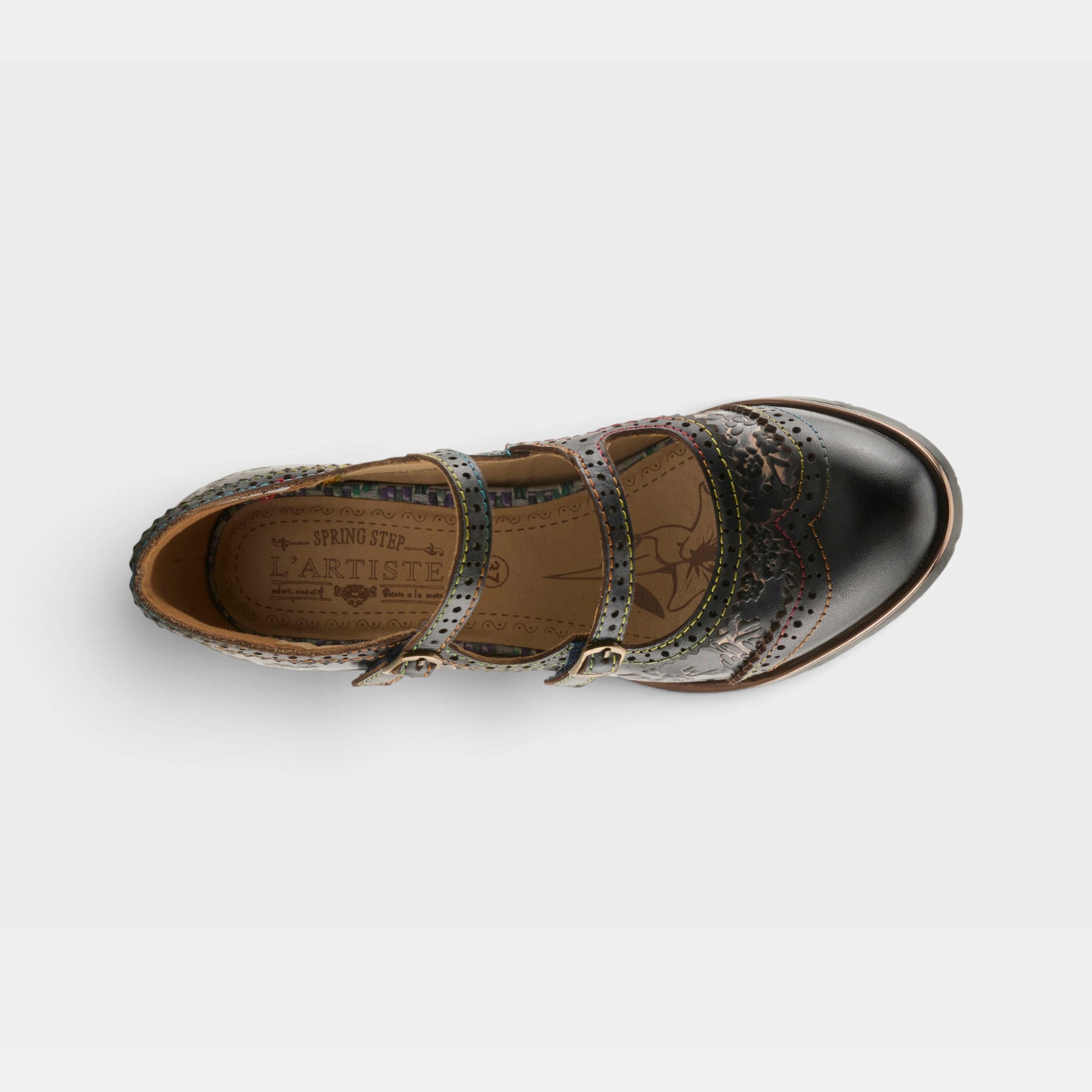 L'Artiste Gaviria shoes in Navy, top view