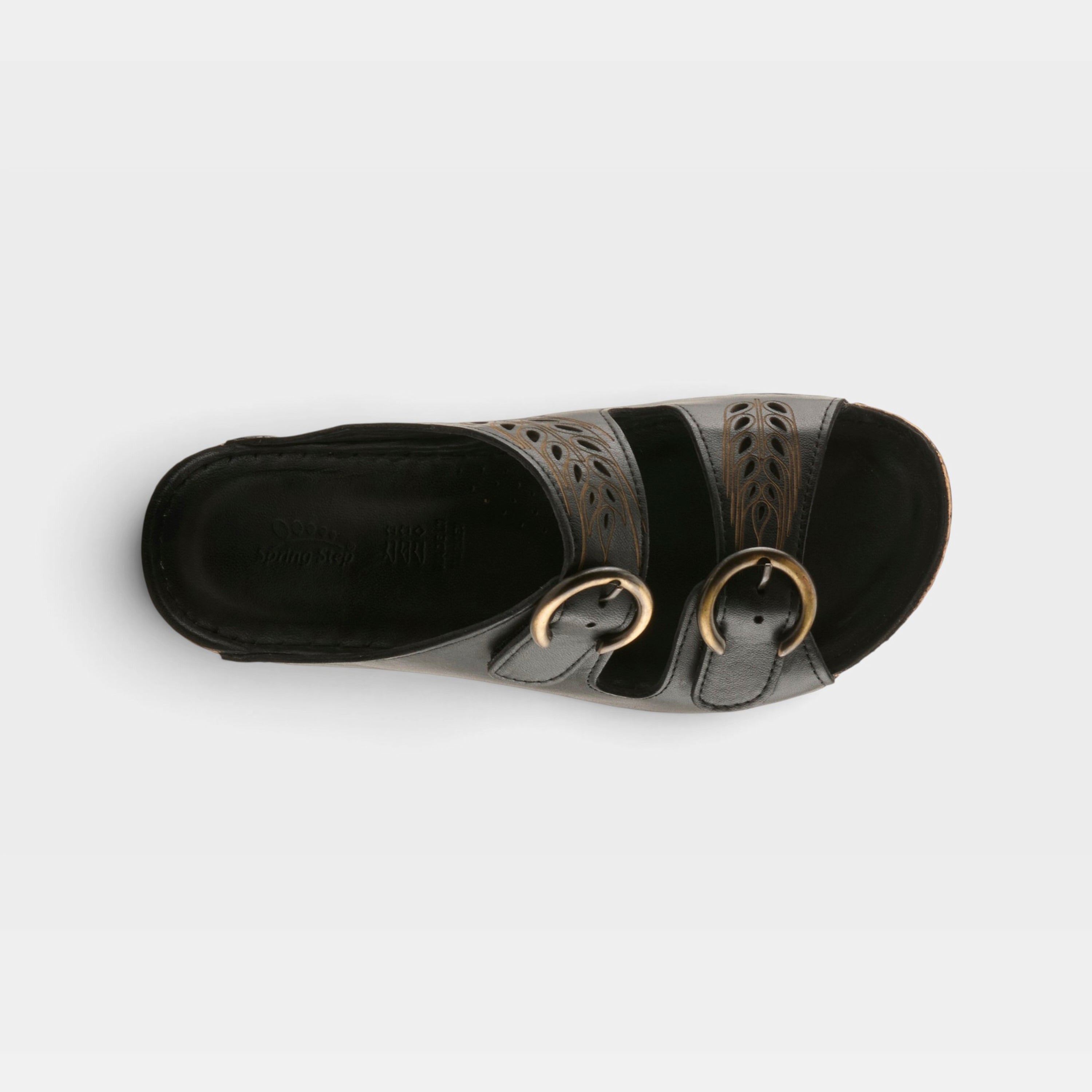 Spring Step Gelatia Black Sandal