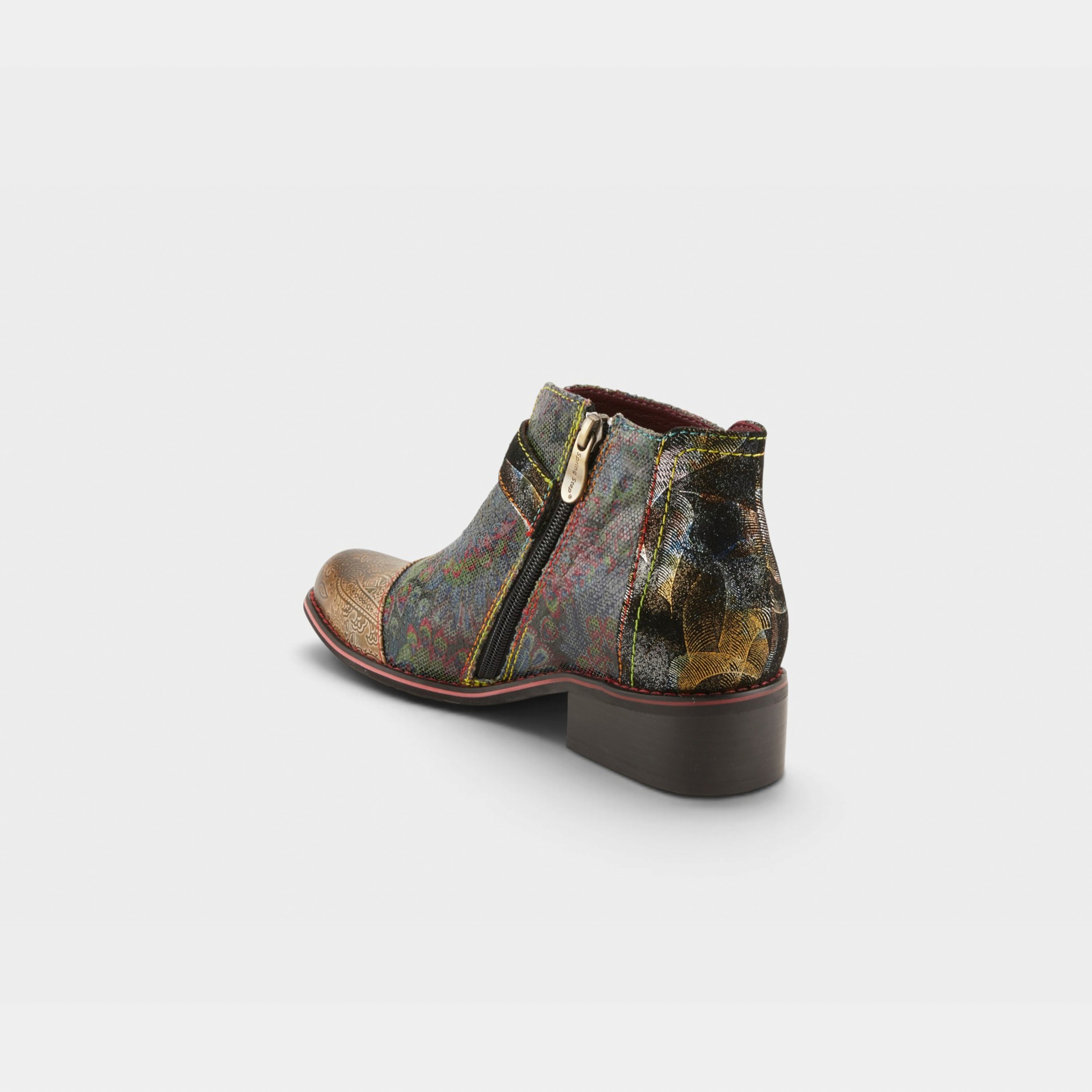 L'Artiste Georgiana-Scope boots in Olive Multi, alternate angle view