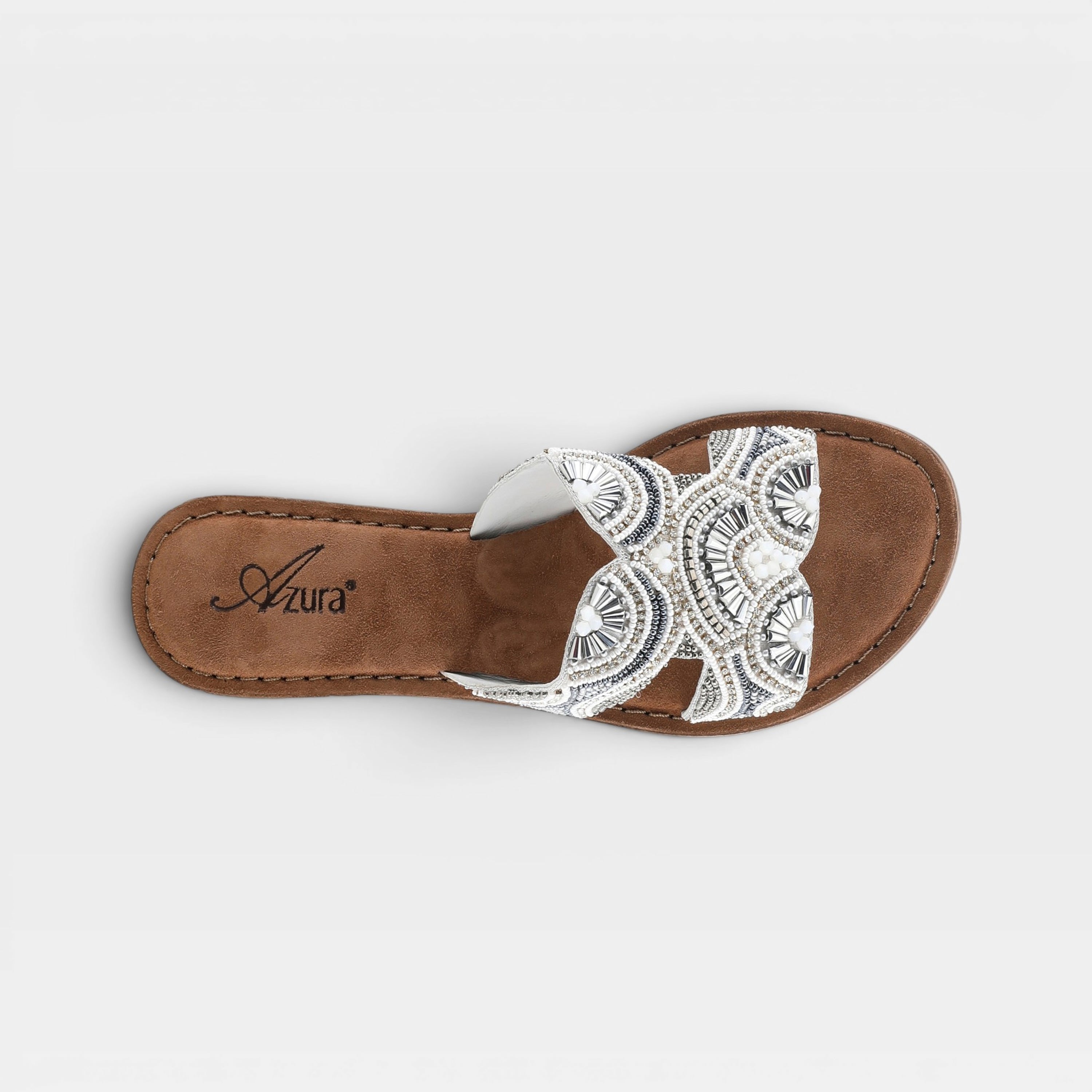 Azura Georgys White Multi Sandal