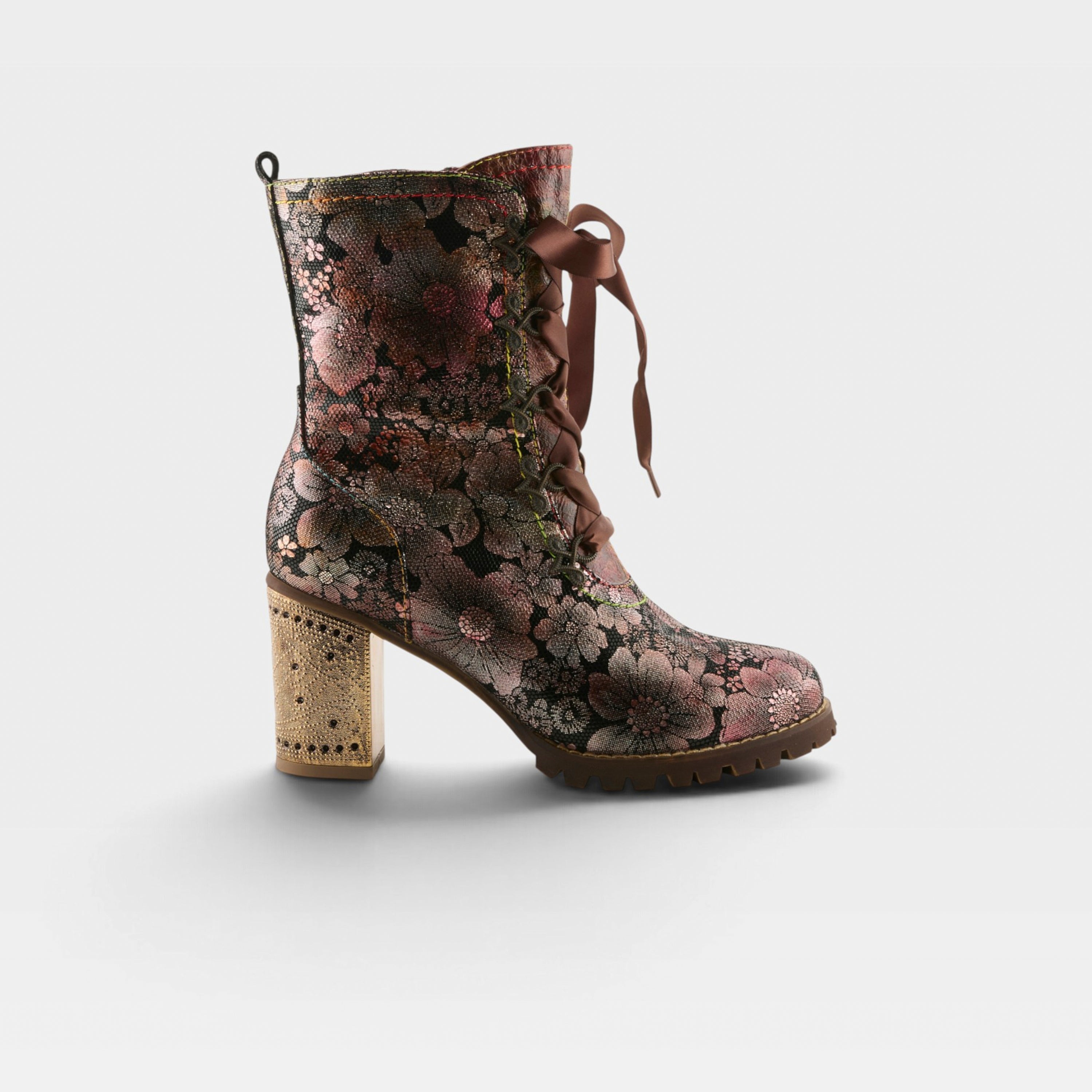 L'Artiste Girlygo booties in Brown Multi, hero view
